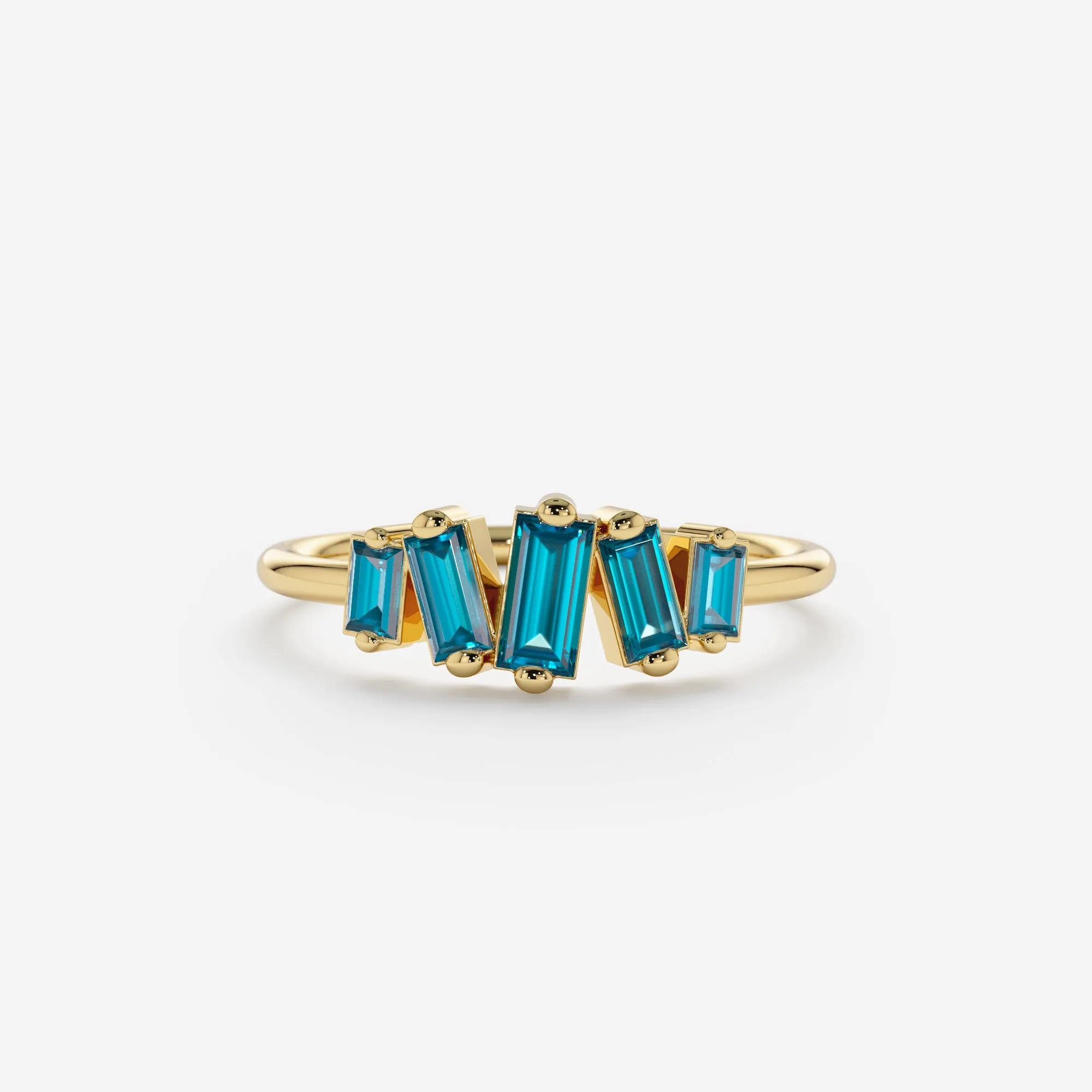 Baguette London Blue Topaz Ring, Lupita