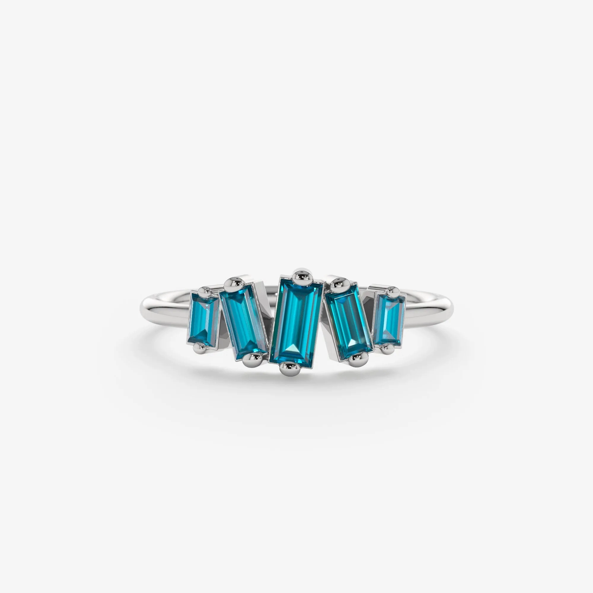 Baguette London Blue Topaz Ring, Lupita