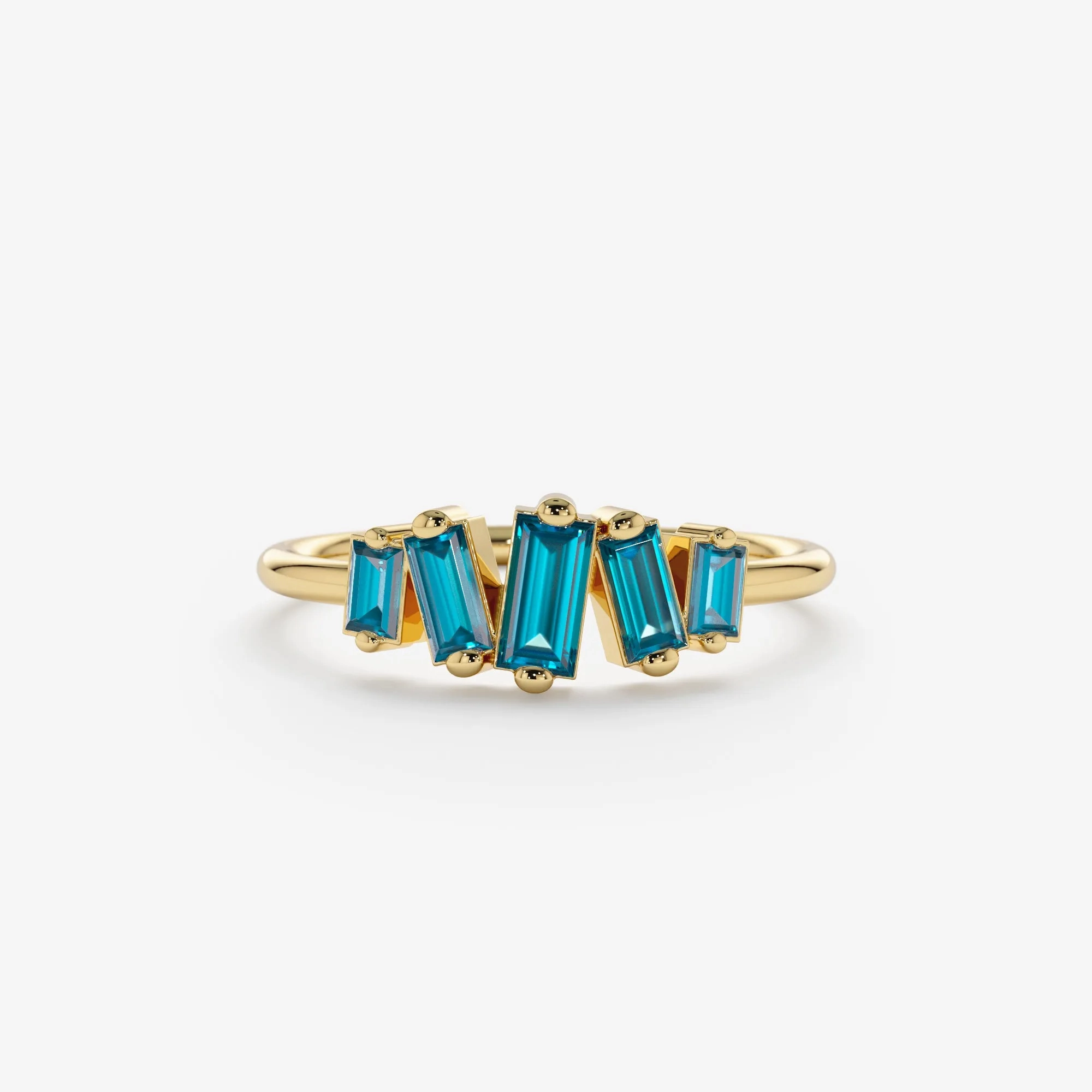 Baguette London Blue Topaz Ring, Lupita