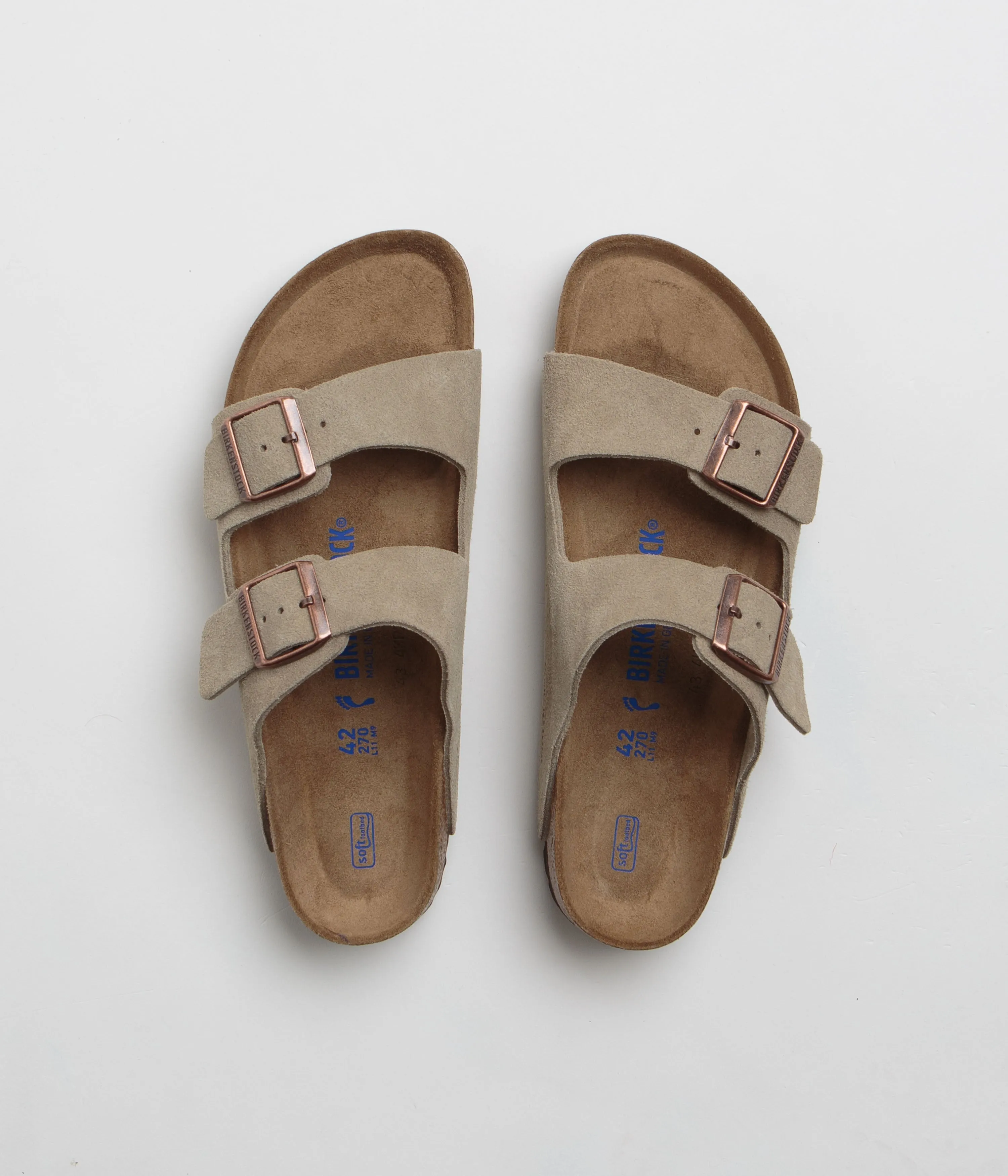 Birkenstock Arizona BS Narrow Sandals - Taupe Birkenstock Shoes