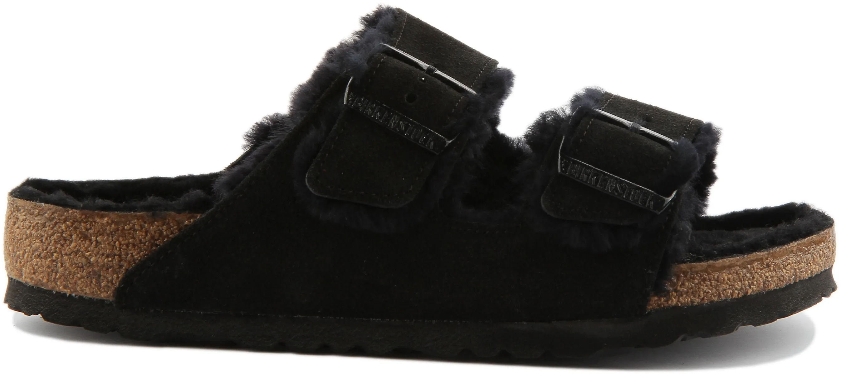 Birkenstock Arizona Shearling Lined In Black | Regular Fit Shoes Birkenstock