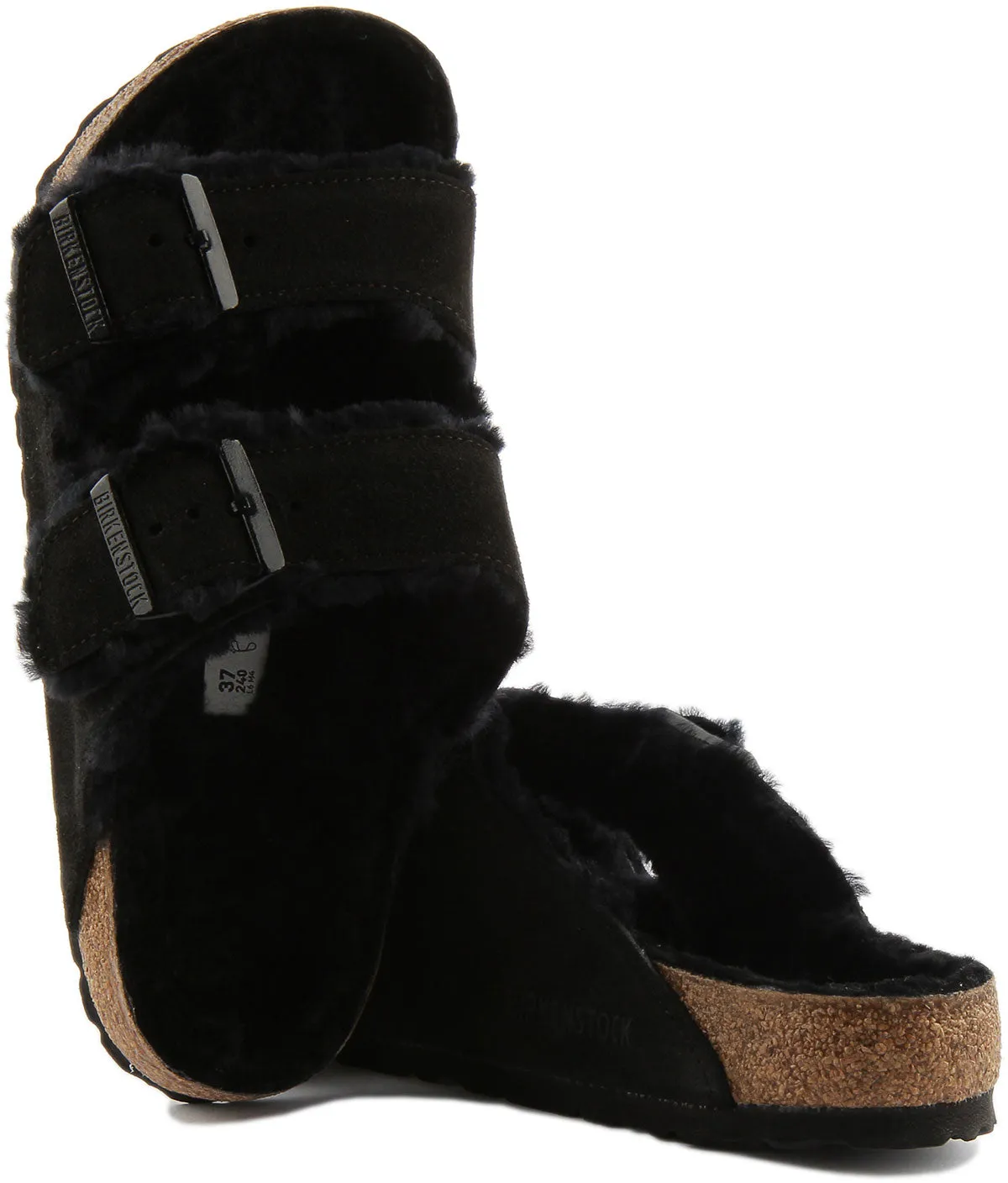 Birkenstock Arizona Shearling Lined In Black | Regular Fit Shoes Birkenstock