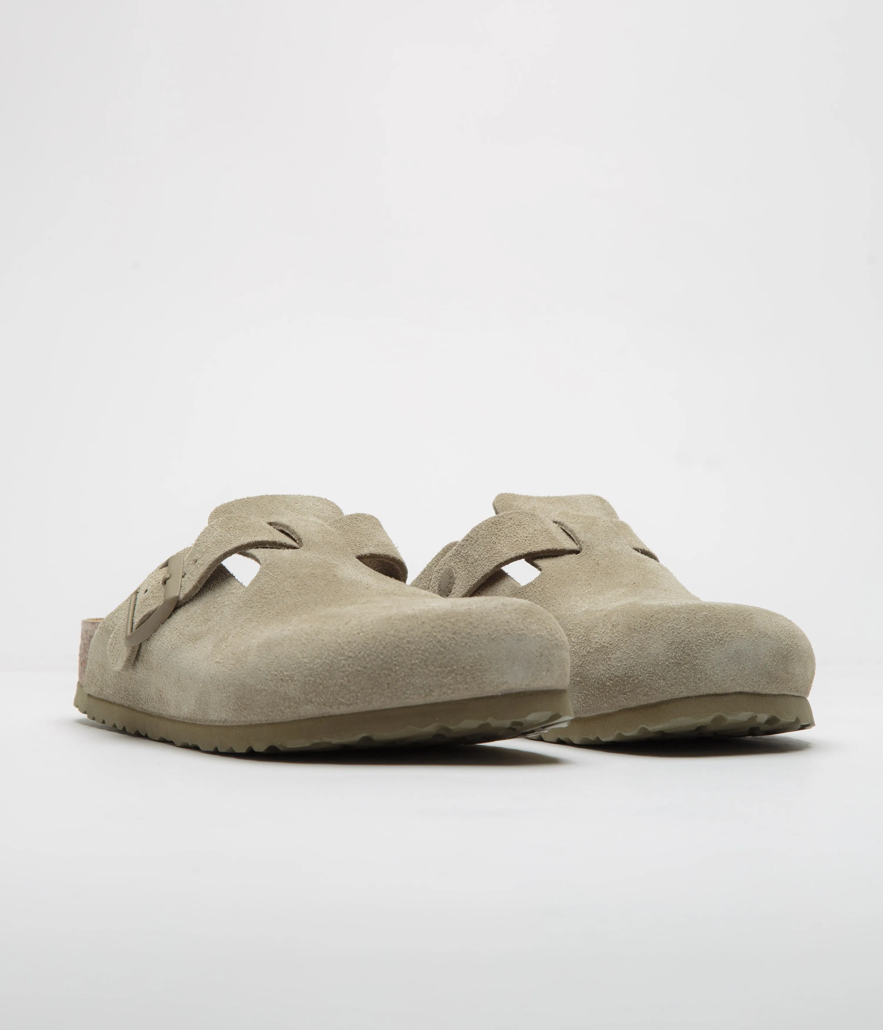 Birkenstock Boston Sandals - Faded Khaki Birkenstock Shoes