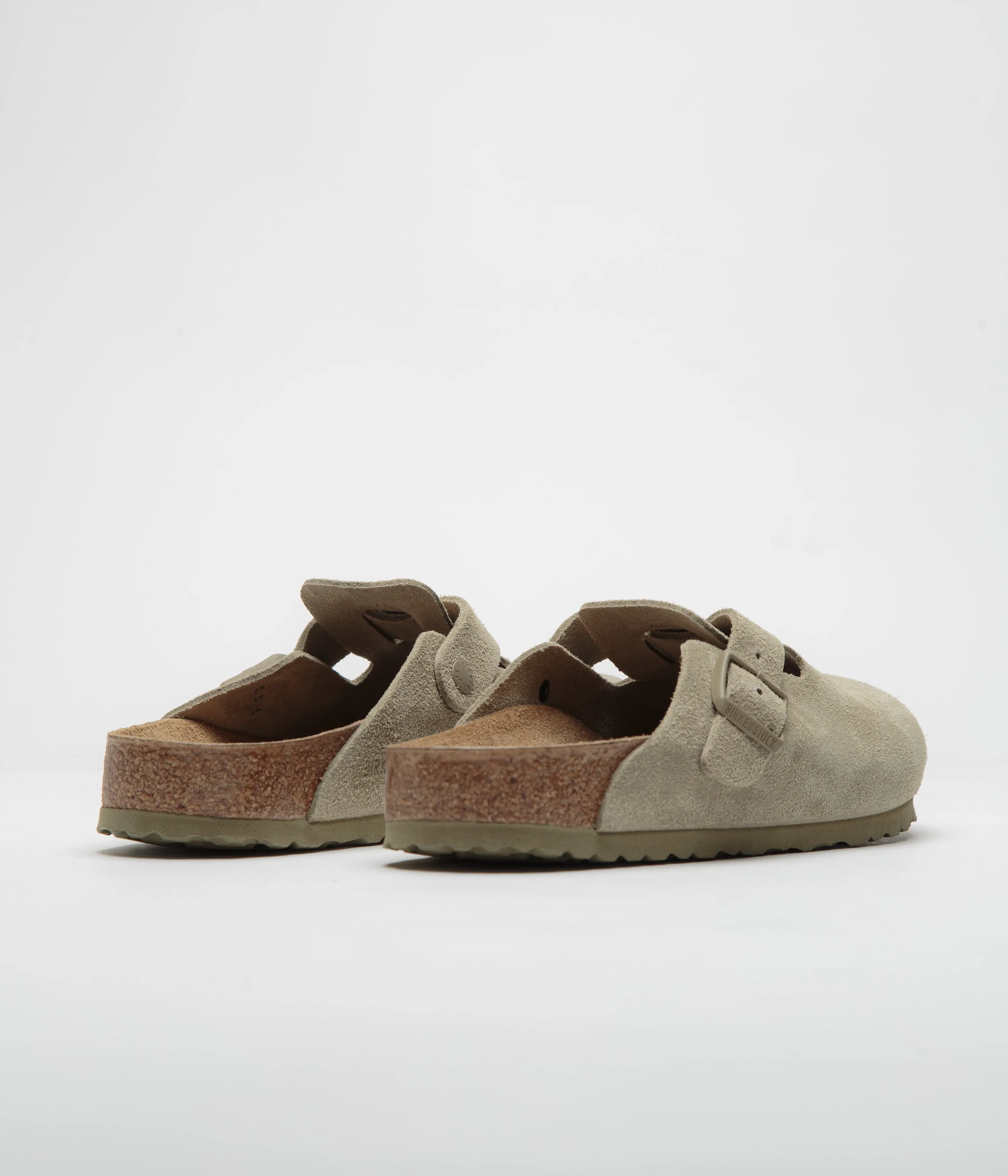 Birkenstock Boston Sandals - Faded Khaki Birkenstock Shoes