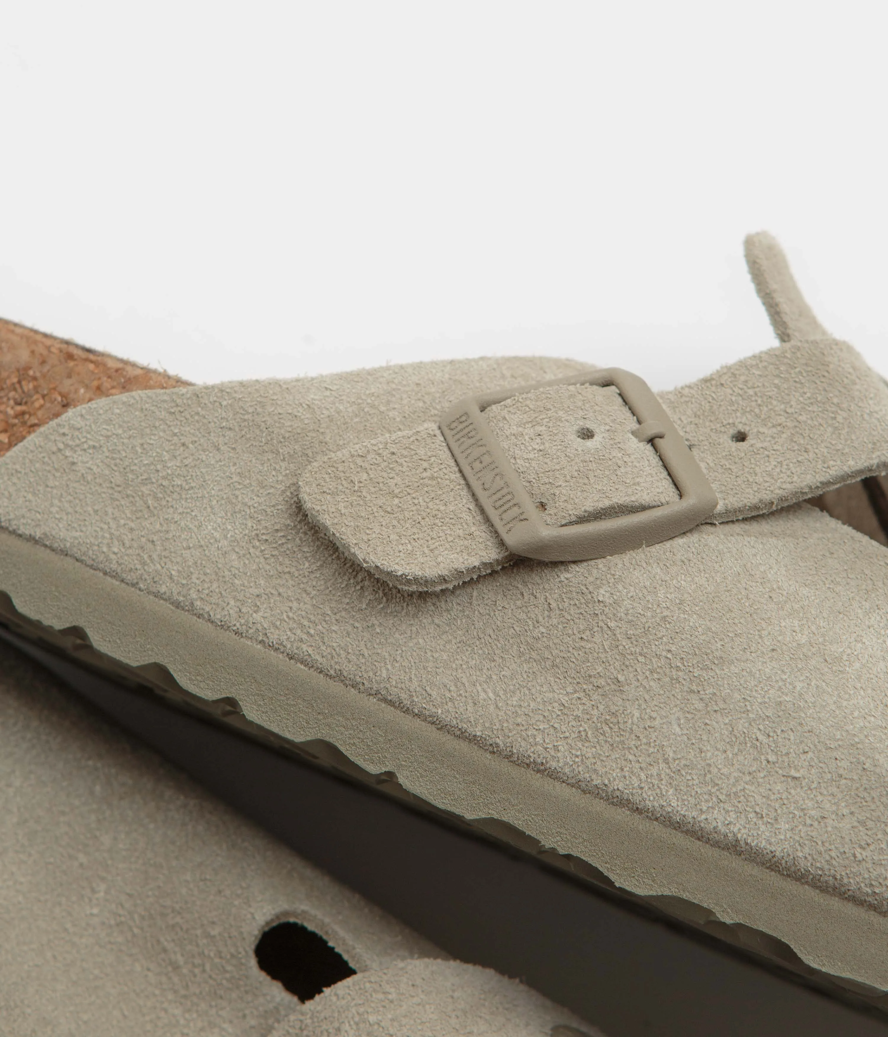 Birkenstock Boston Sandals - Faded Khaki Birkenstock Shoes