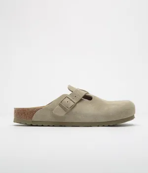 Birkenstock Boston Sandals - Faded Khaki Birkenstock Shoes