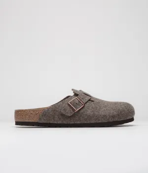 Birkenstock Boston Wool Sandals - Cacao Birkenstock Shoes
