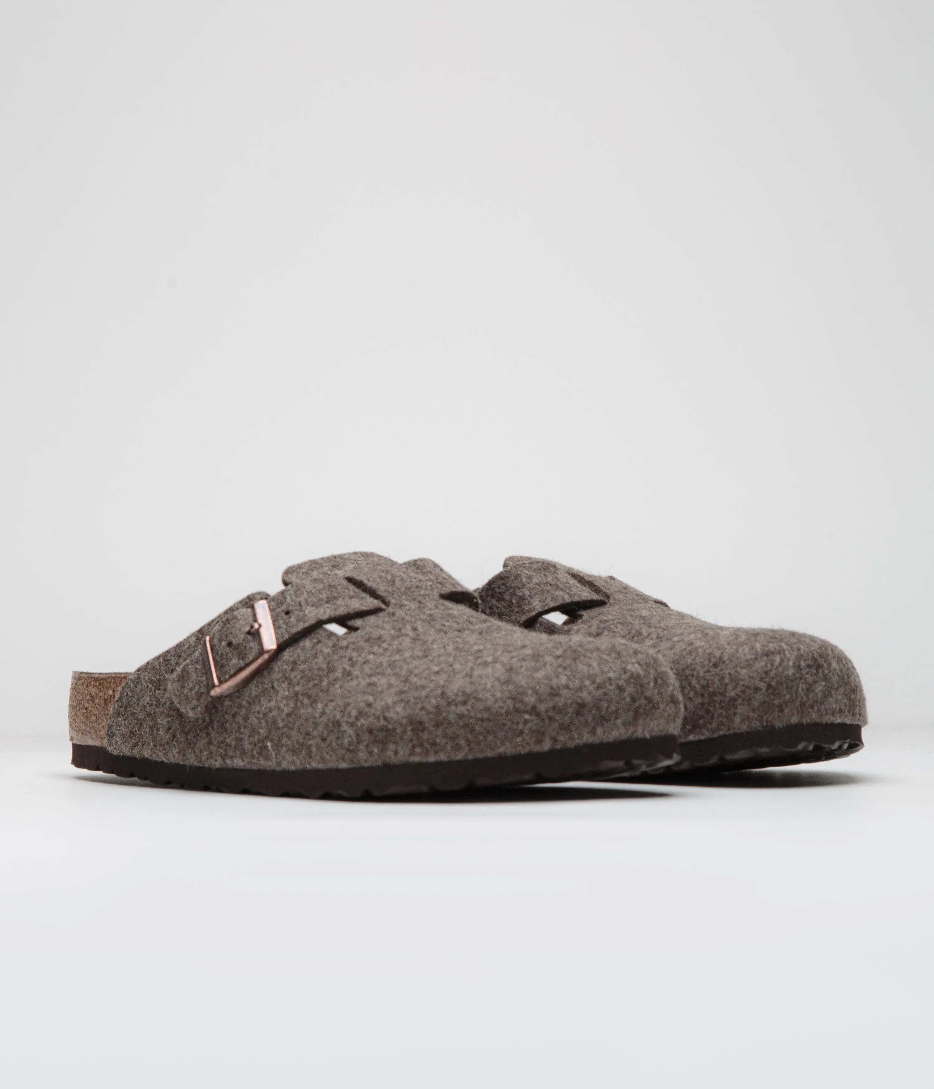 Birkenstock Boston Wool Sandals - Cacao Birkenstock Shoes