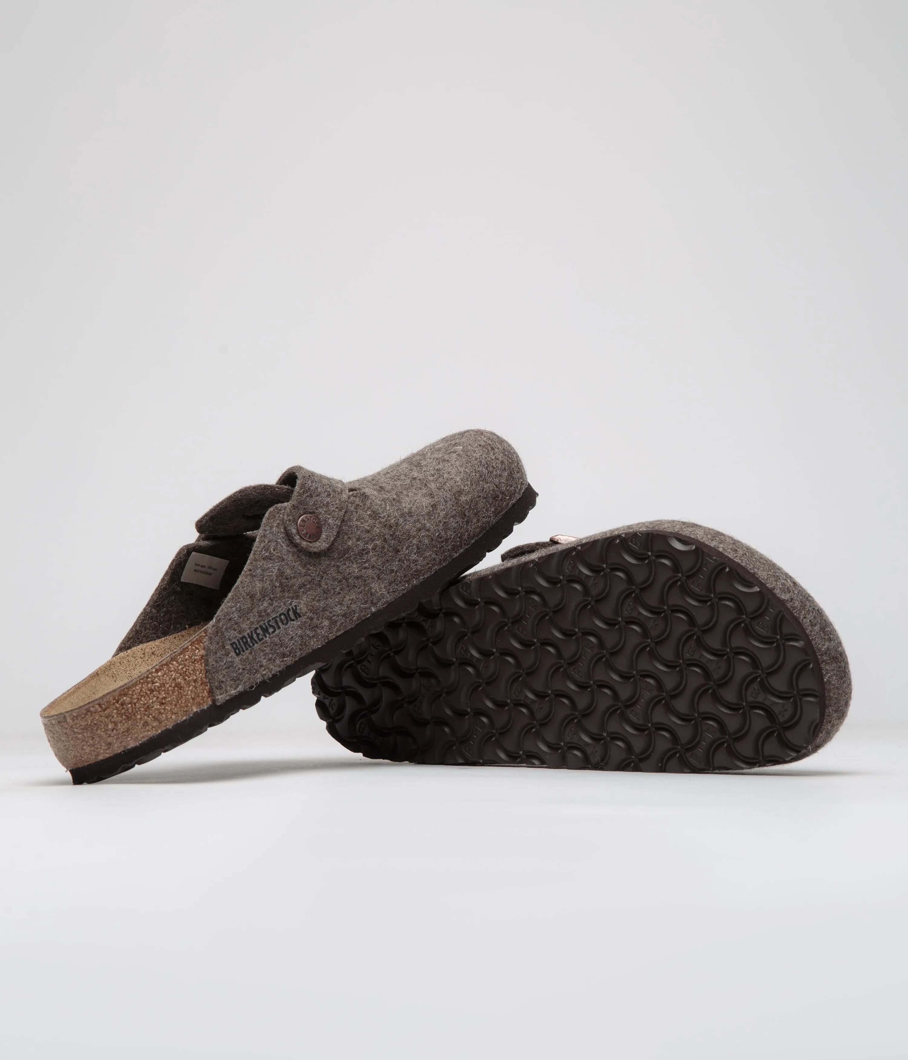 Birkenstock Boston Wool Sandals - Cacao Birkenstock Shoes