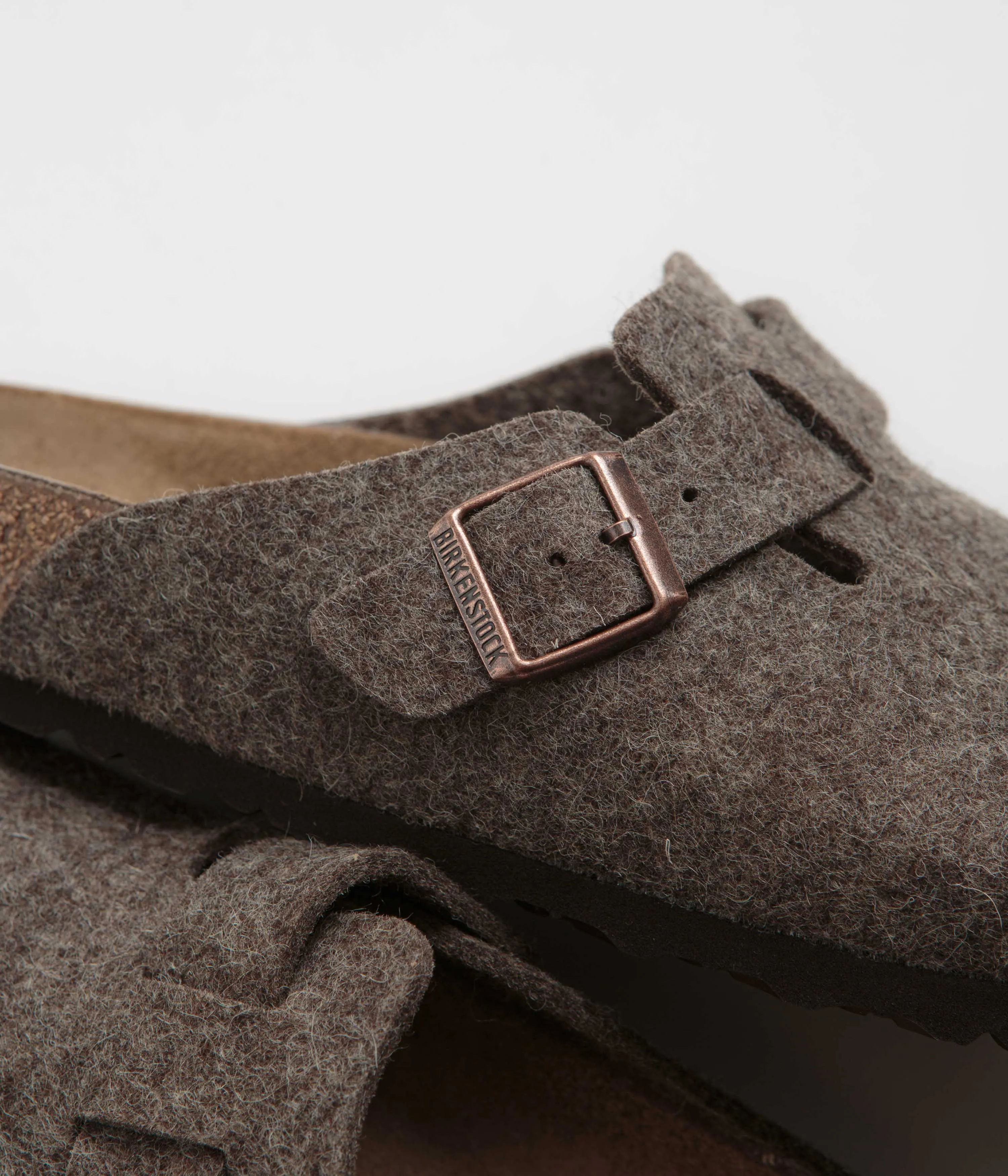 Birkenstock Boston Wool Sandals - Cacao Birkenstock Shoes