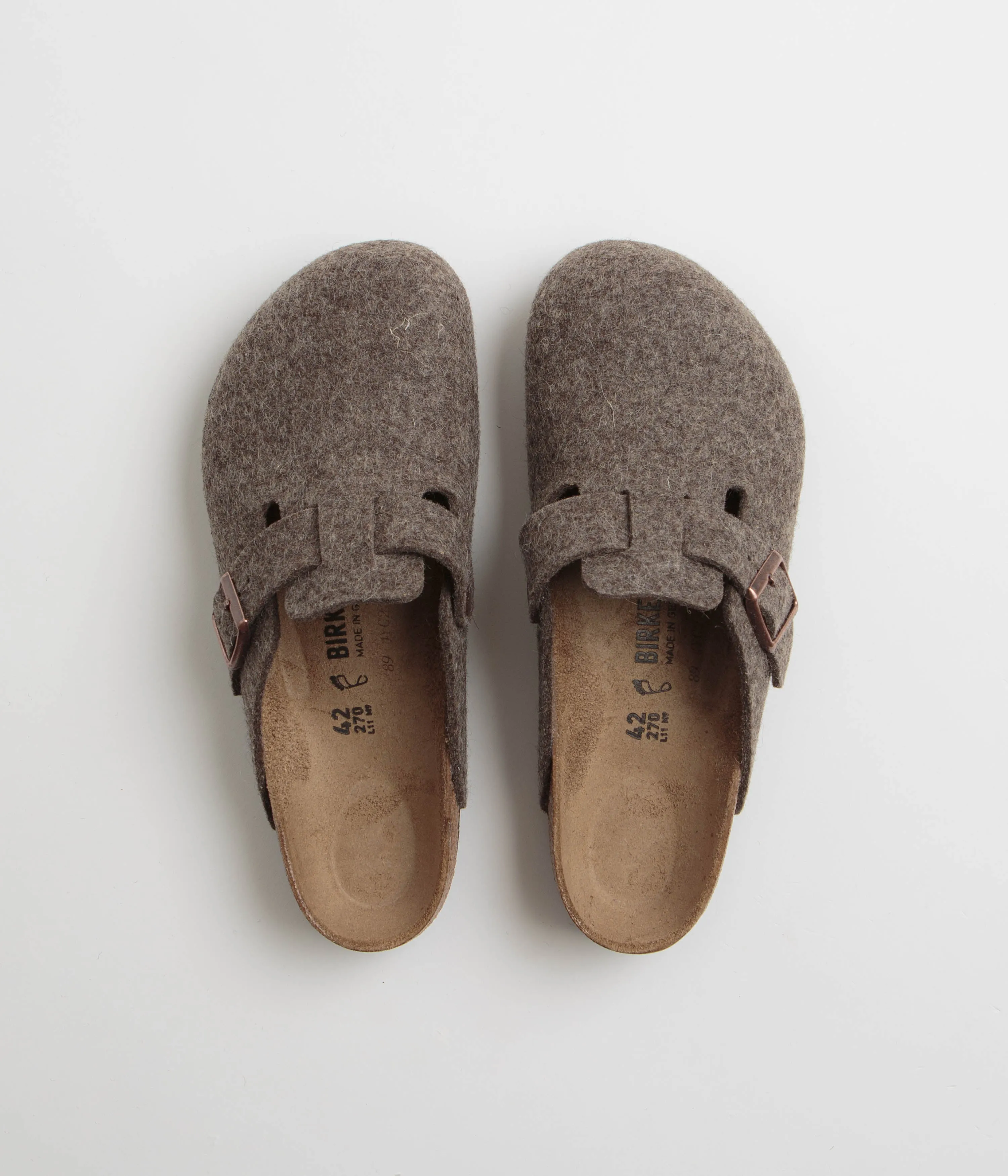 Birkenstock Boston Wool Sandals - Cacao Birkenstock Shoes