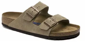 Birkenstock Men's Arizona Taupe Suede Soft Footbed Regular/wide