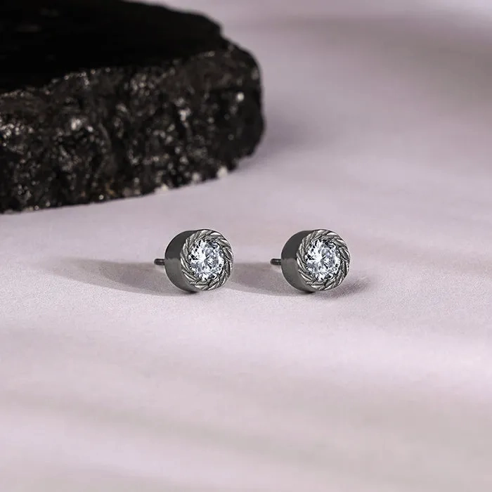 Black Rhodium Loki Stud For Him