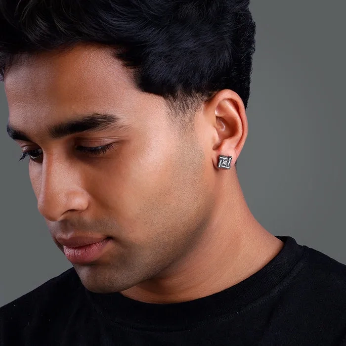 Black Rhodium Shizu Stud For Him