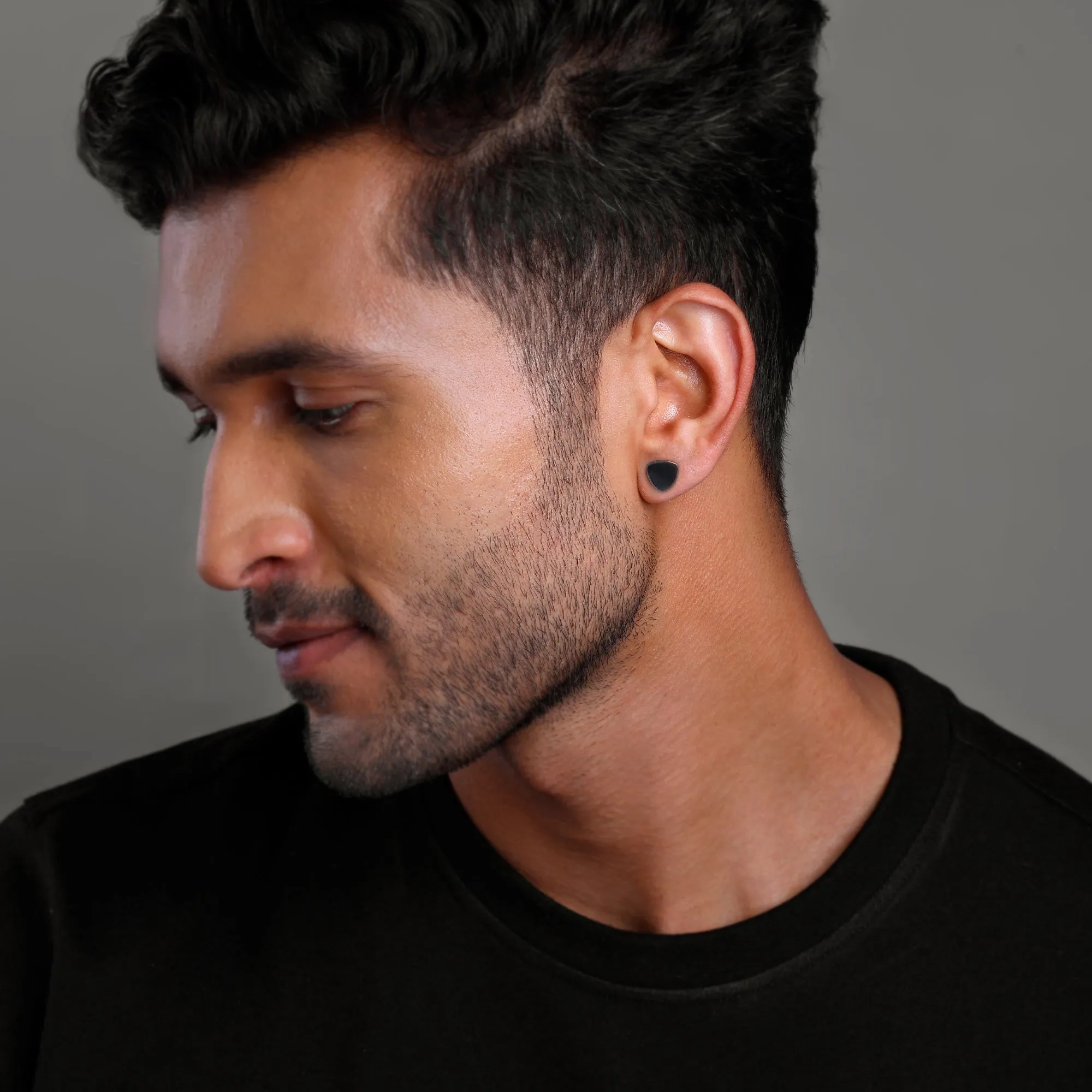 Black Rhodium Titan Spirit Earring For Men