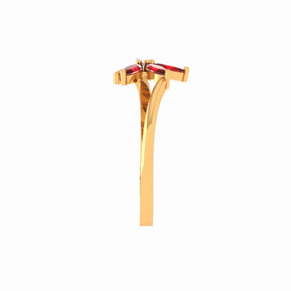 Blossoming Red Flower Ring