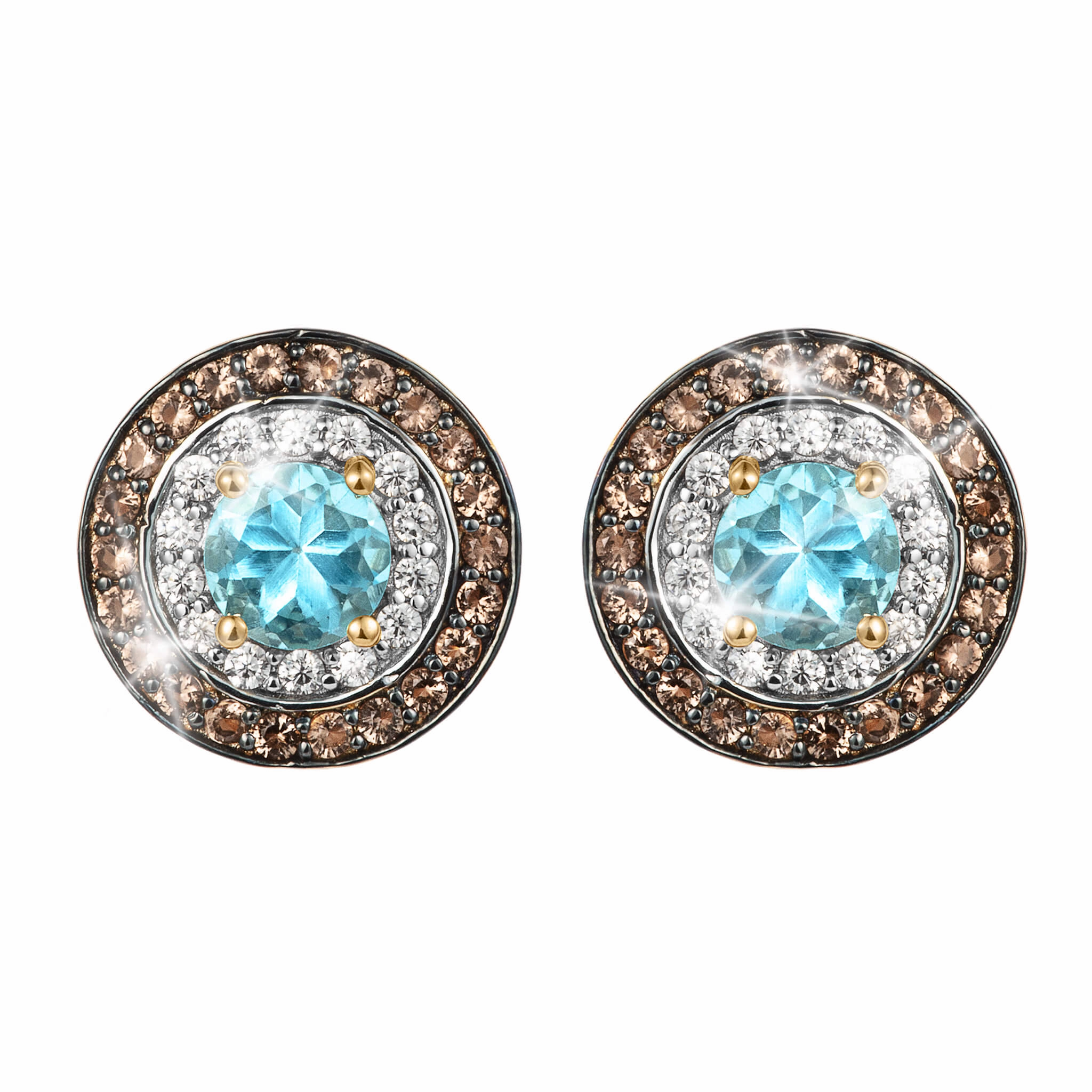 Blue Topaz Horizon Earrings