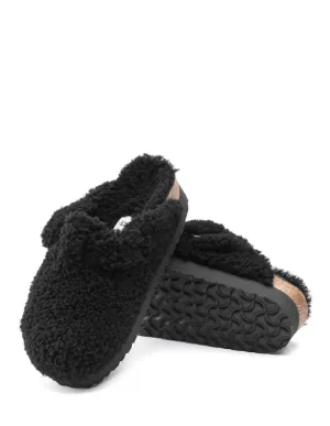 Boston Big Buckle Platform In Teddy Black