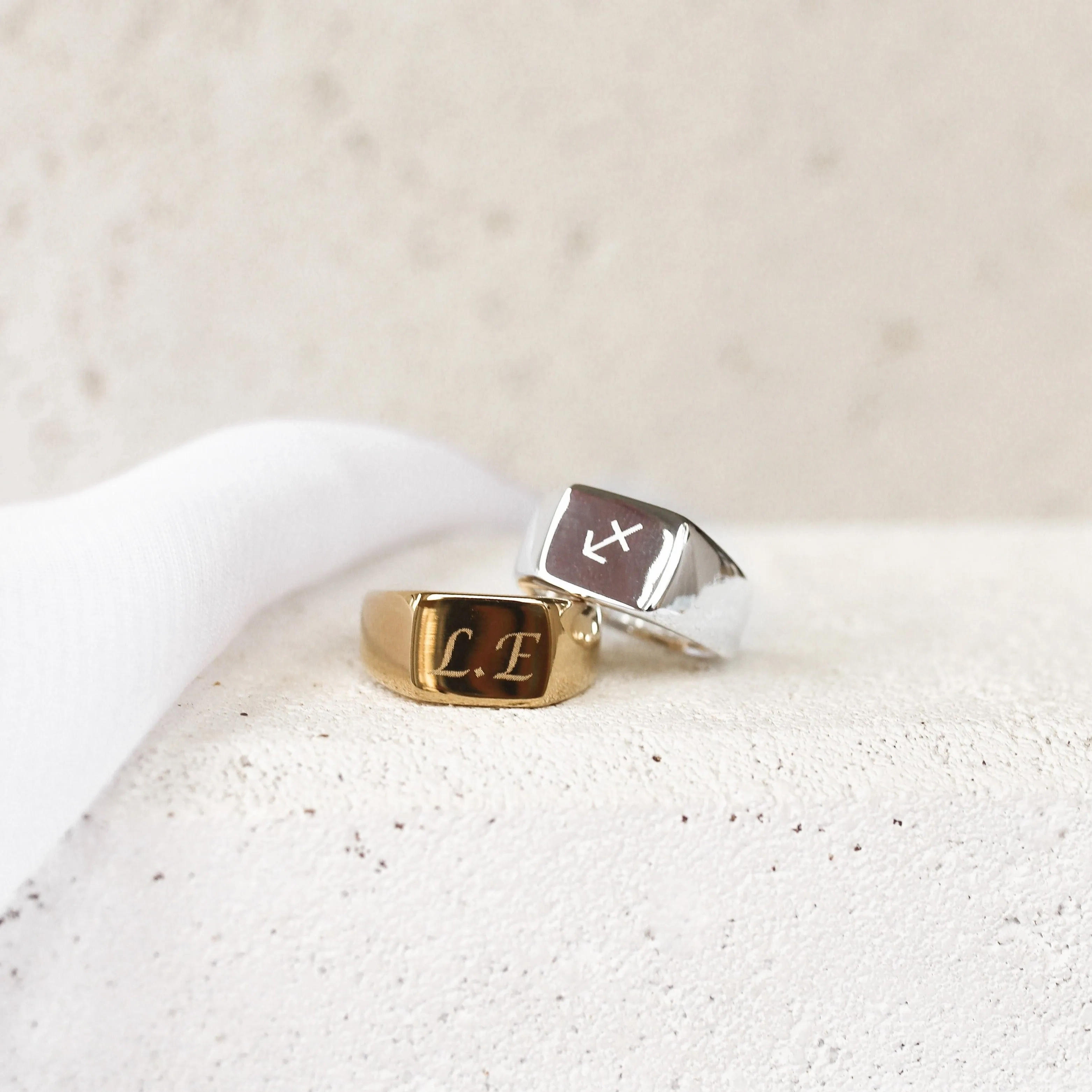Bree - Stainless Steel Engraved Ring