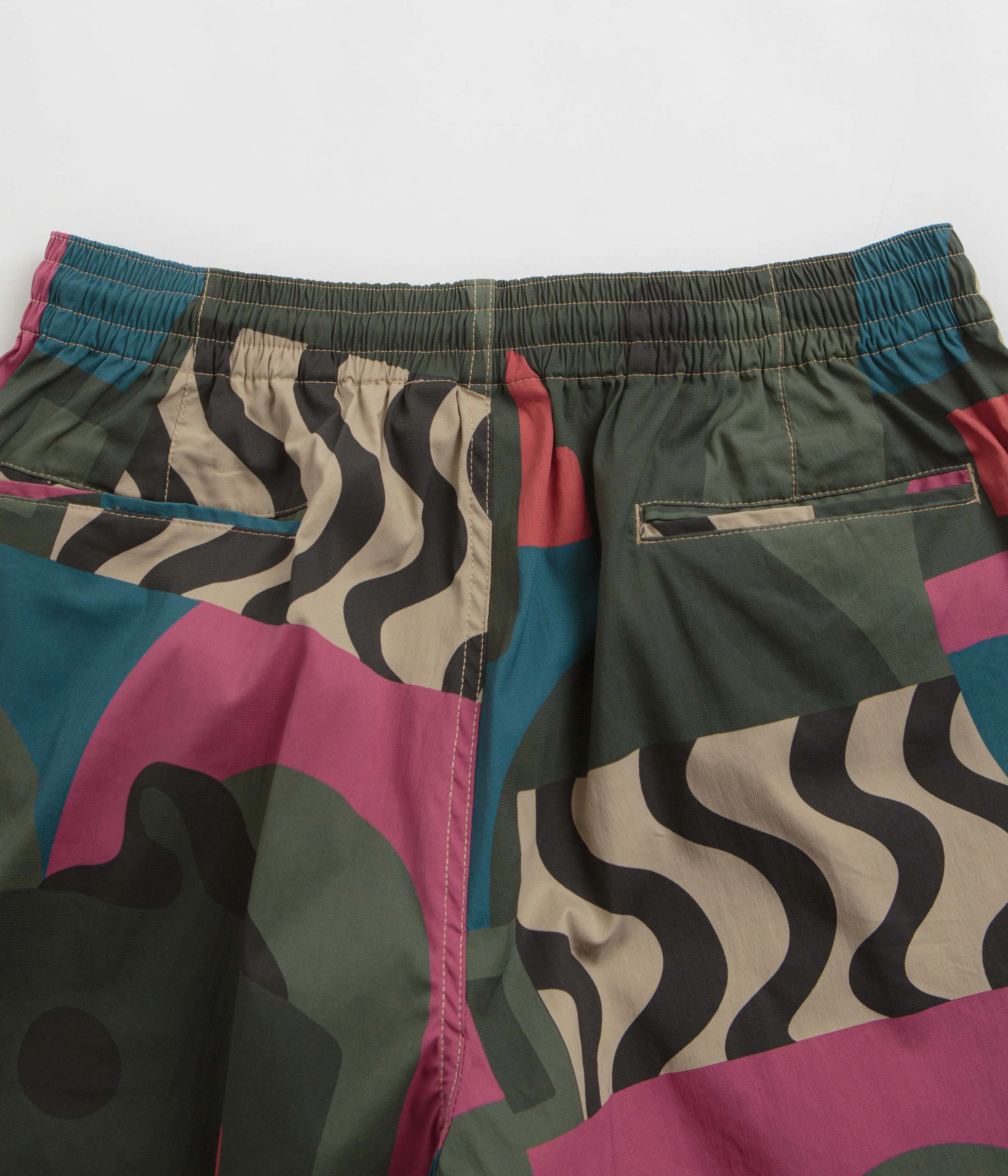 by Parra Distorted Camo Shorts - Pink Parra Clothing