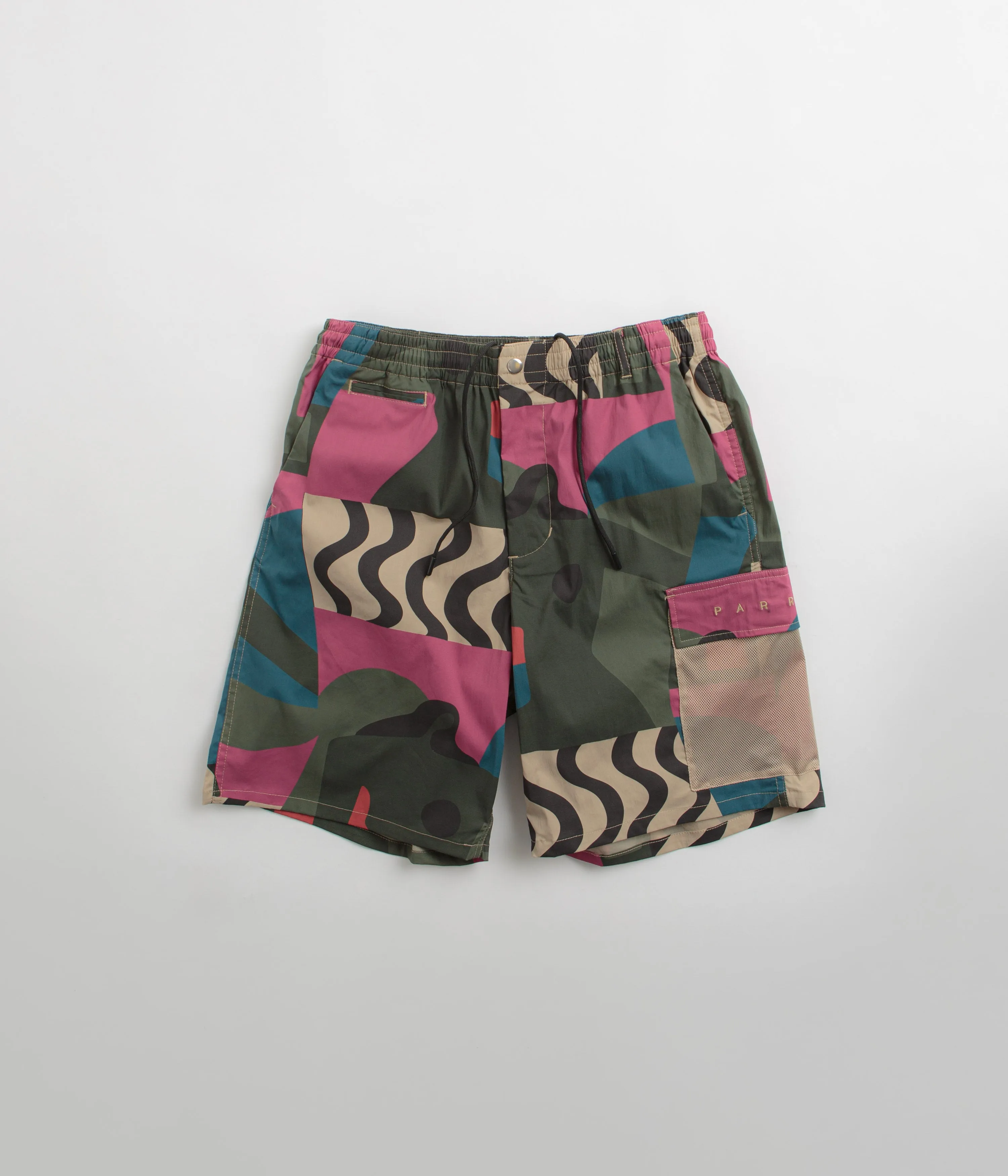 by Parra Distorted Camo Shorts - Pink Parra Clothing