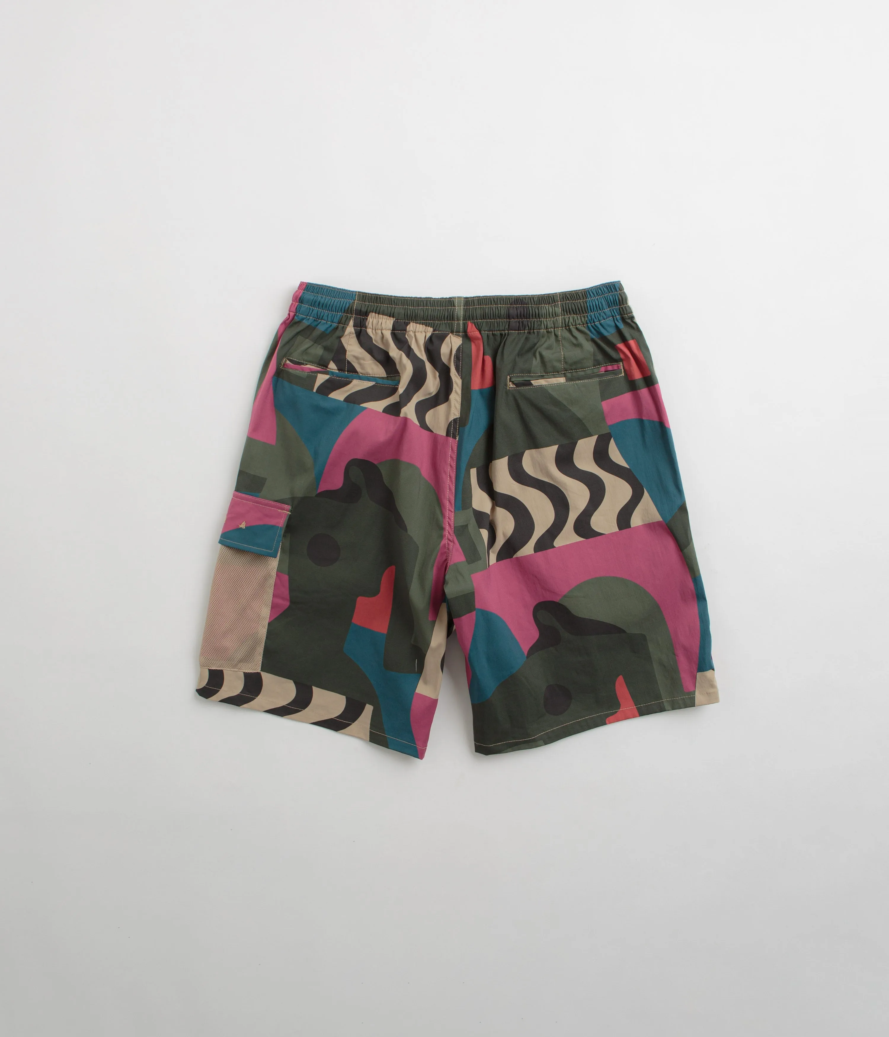 by Parra Distorted Camo Shorts - Pink Parra Clothing
