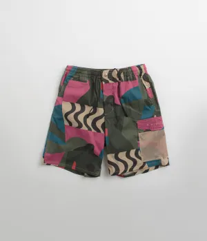 by Parra Distorted Camo Shorts - Pink Parra Clothing