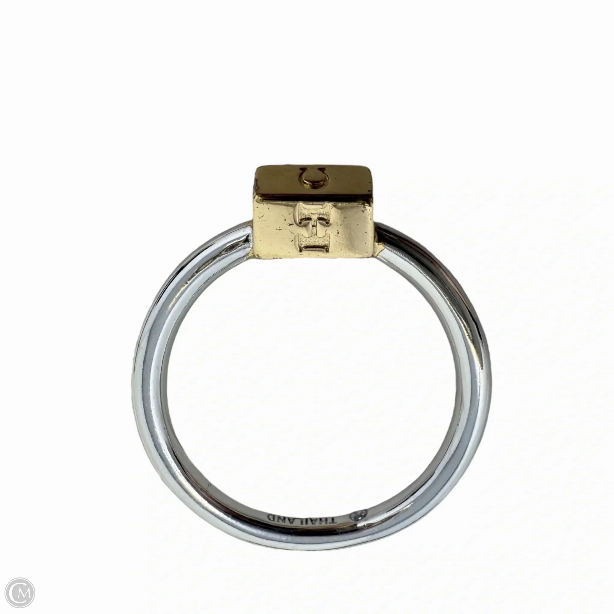 Carabiner Stack Ring Designer By Coach, Size: 7