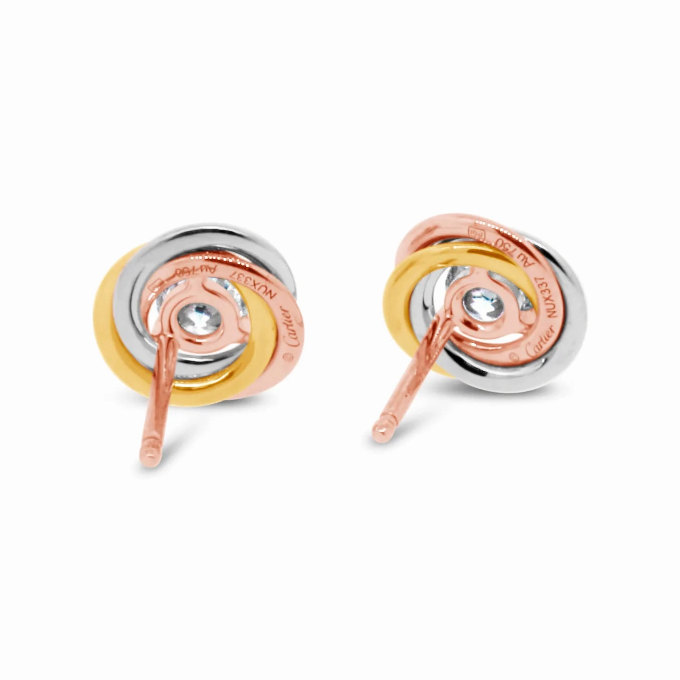 Cartier 18k Gold Trinity Studs Earrings