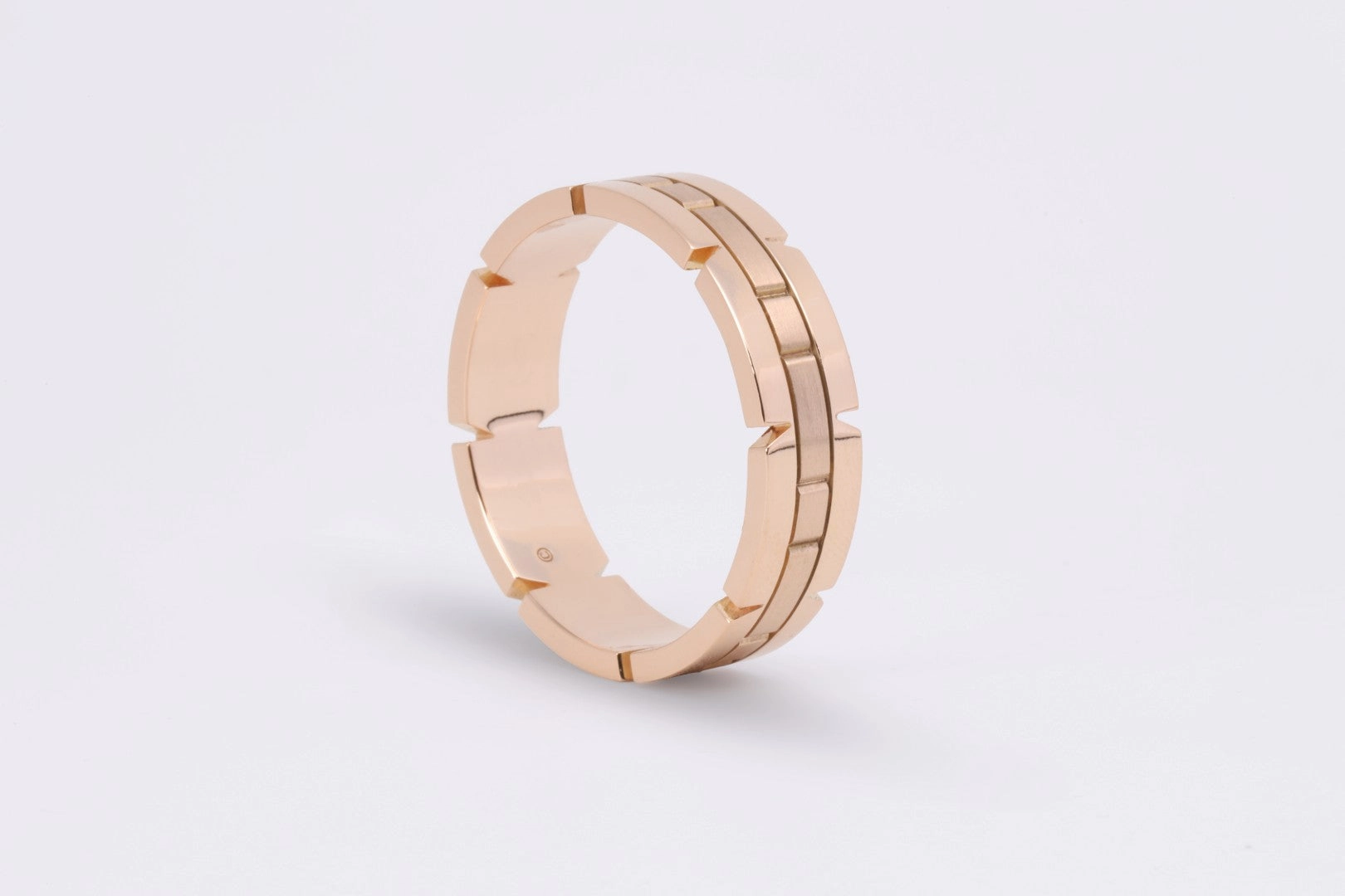 Cartier 18k Rose Gold Tank Francaise Ring Size 16 (14.18g.)