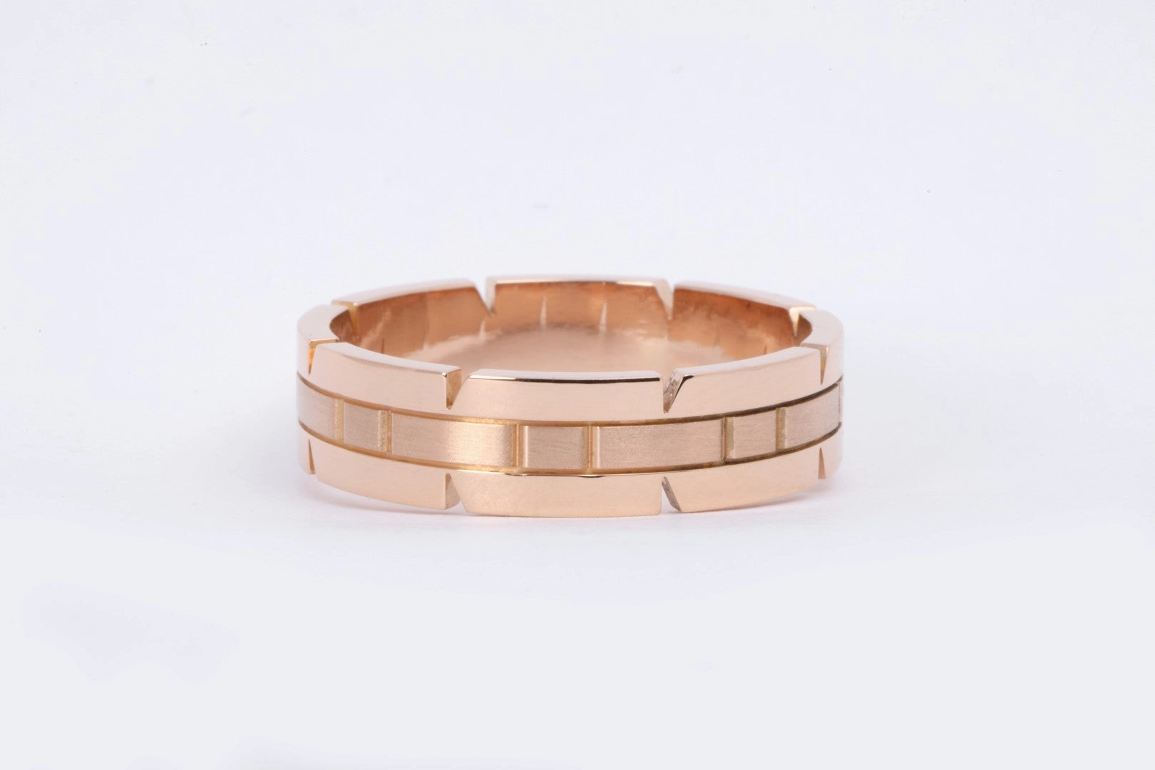 Cartier 18k Rose Gold Tank Francaise Ring Size 16 (14.18g.)