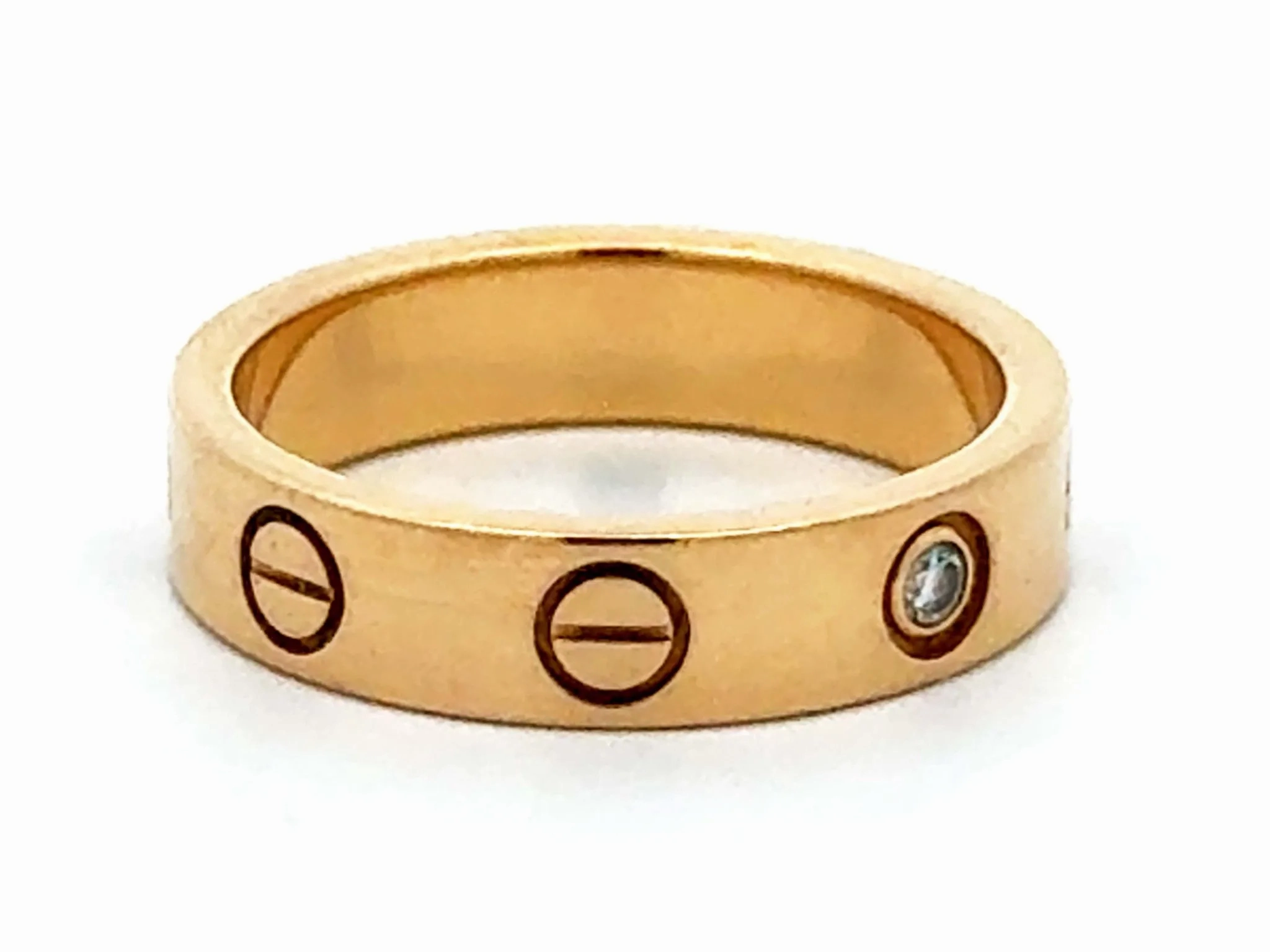 Cartier Diamond Love Ring 18K Yellow Gold With Box and Papers