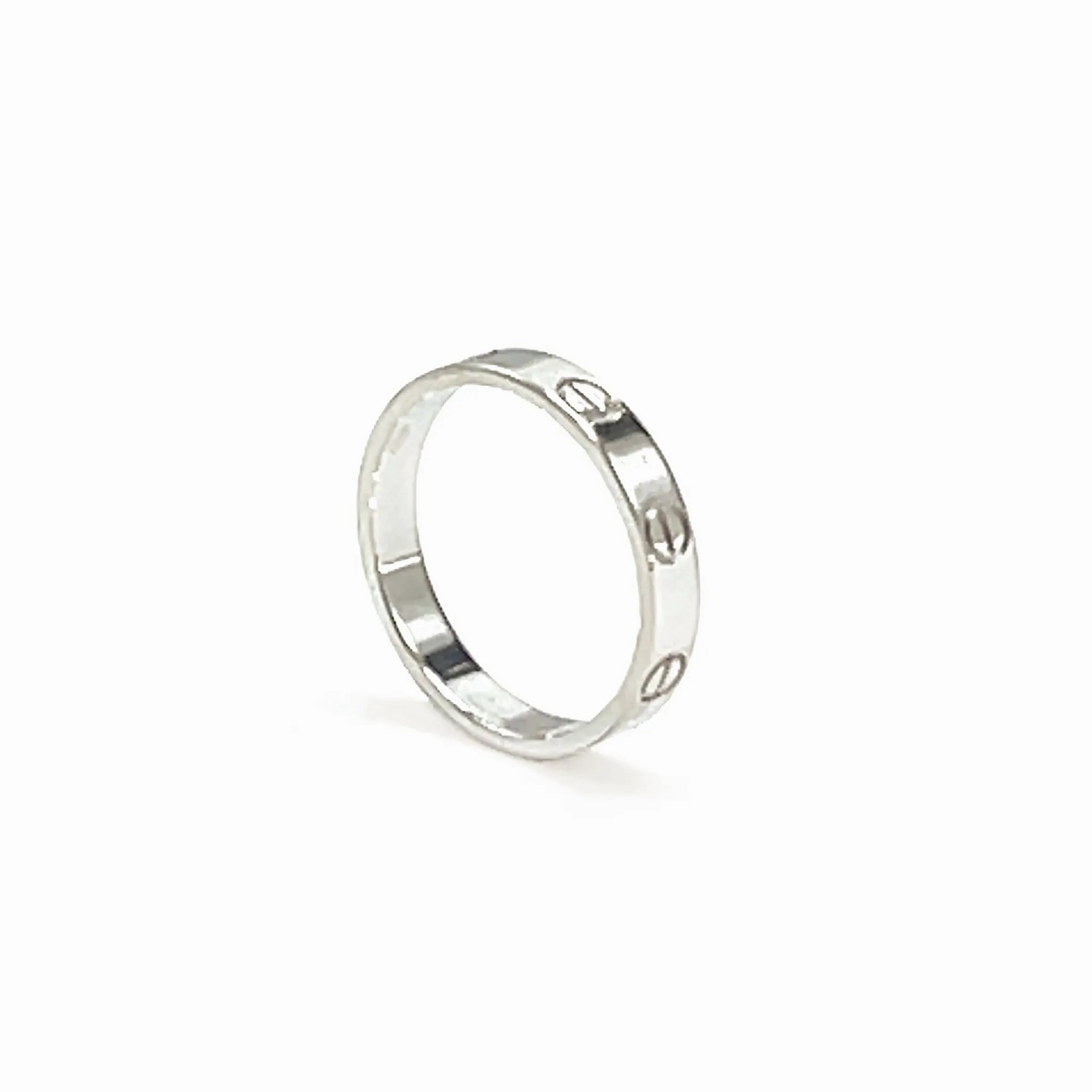 Cartier Love Wedding Band - 18 kt White Gold Ring Size EU 53