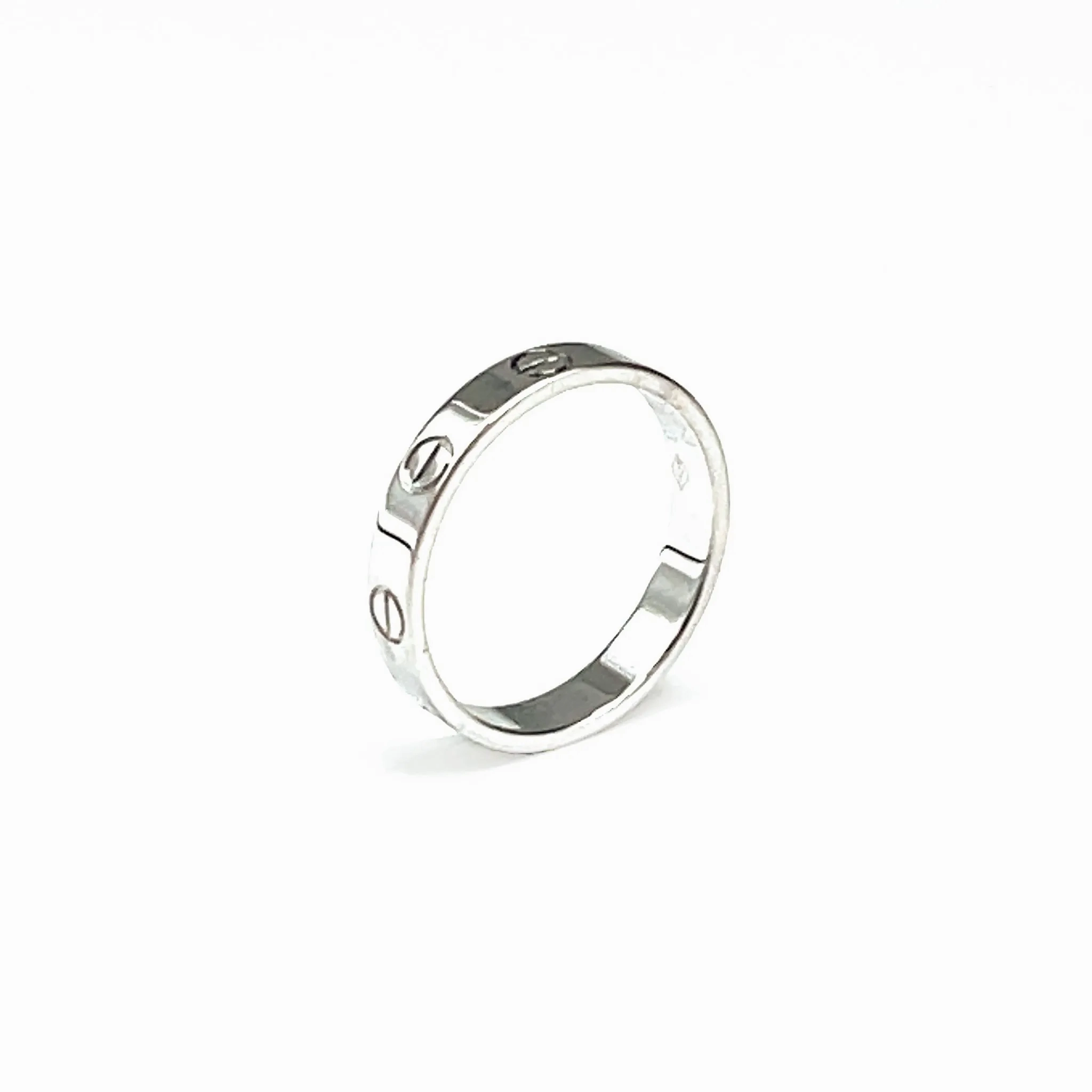 Cartier Love Wedding Band - 18 kt White Gold Ring Size EU 53