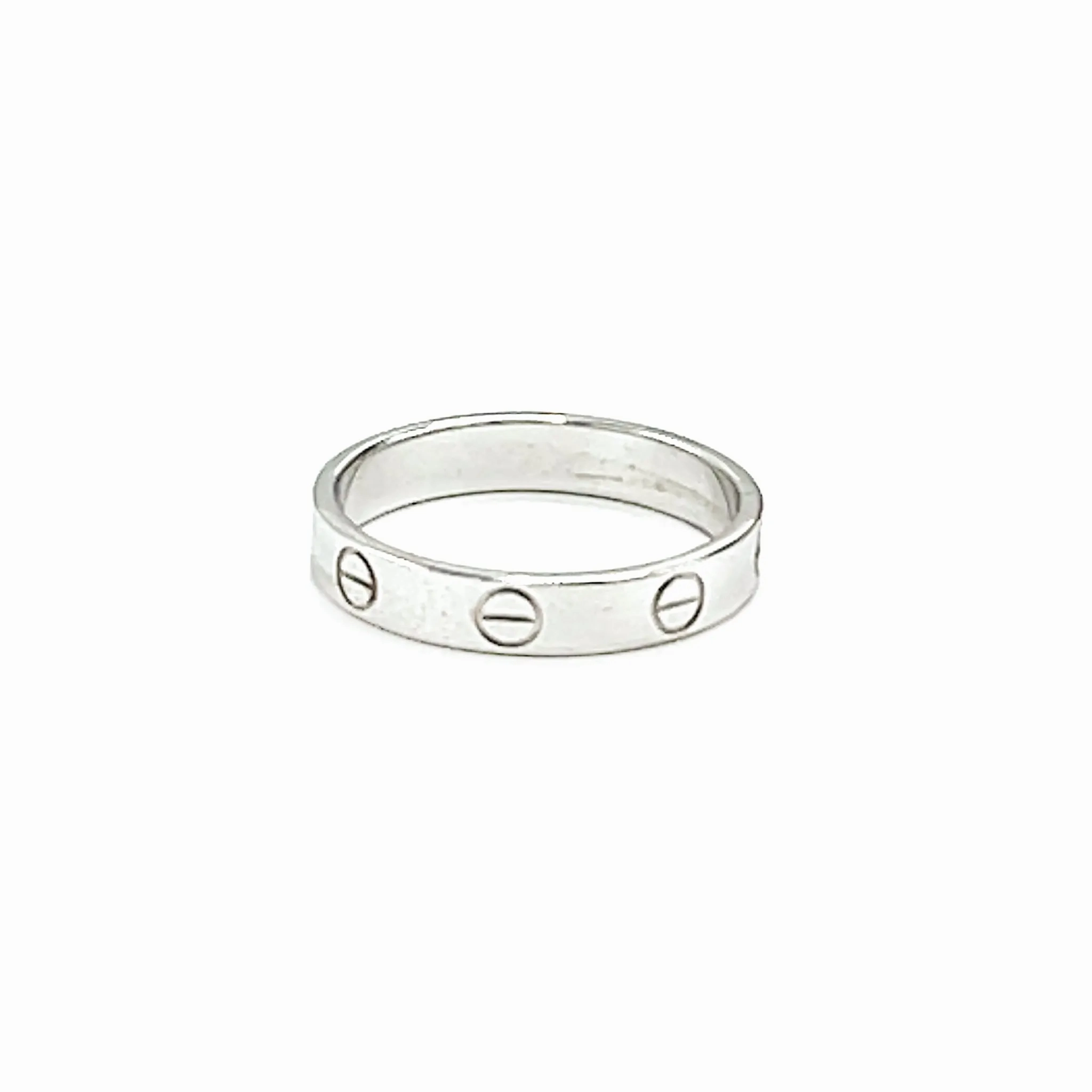 Cartier Love Wedding Band - 18 kt White Gold Ring Size EU 53