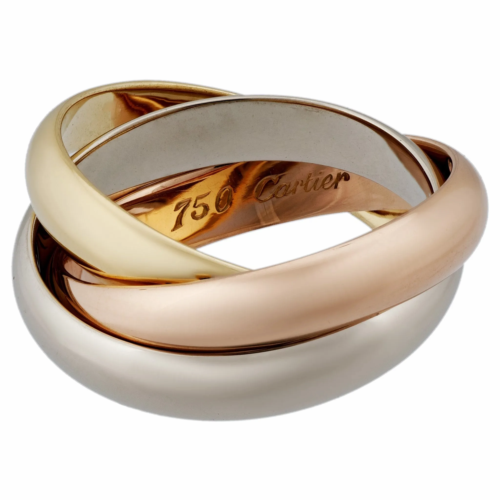 Cartier Trinity Rings in 18K Yellow, White &amp; Rose Gold