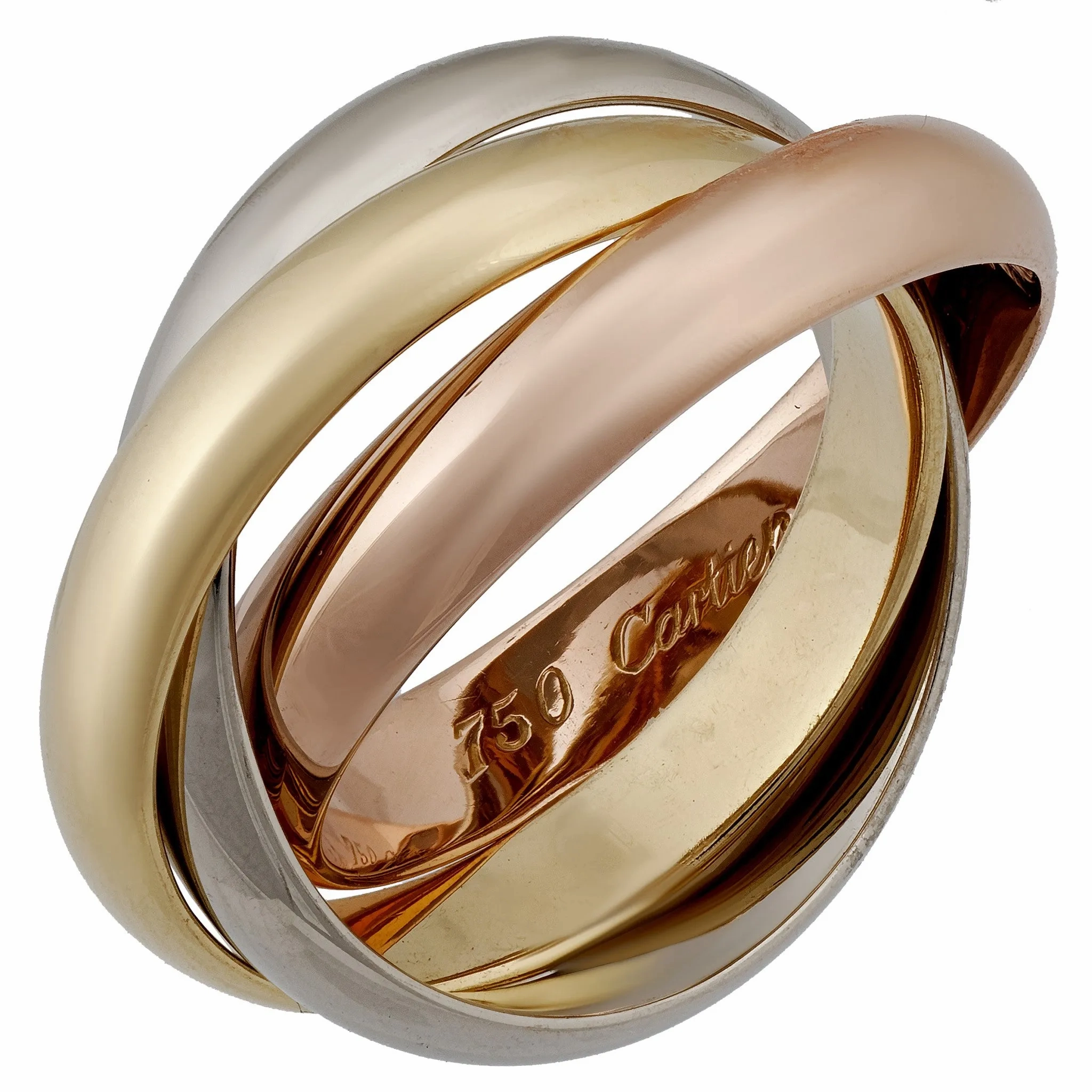 Cartier Trinity Rings in 18K Yellow, White &amp; Rose Gold