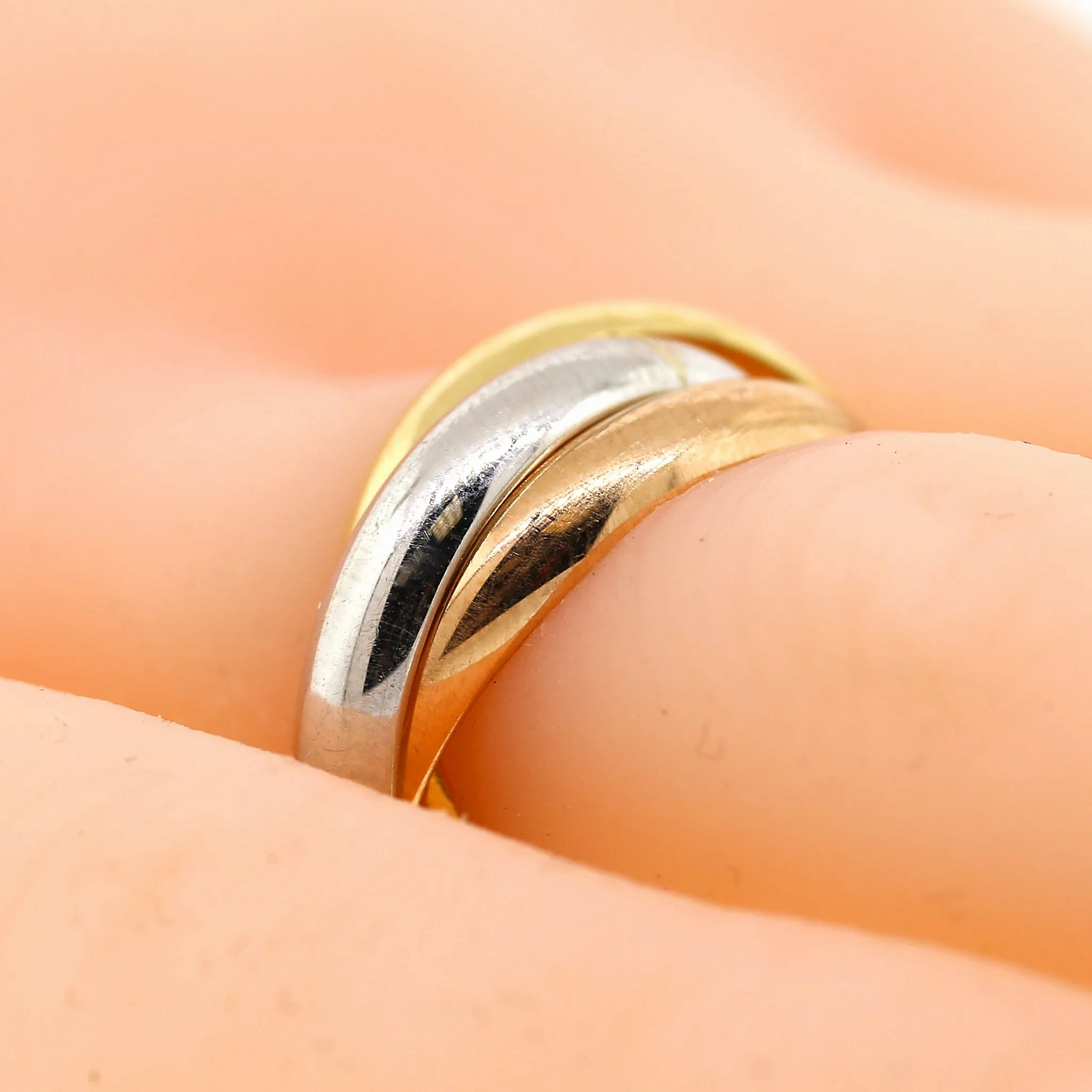 Cartier Trinity Rose, White &amp; Gold 18k Rings