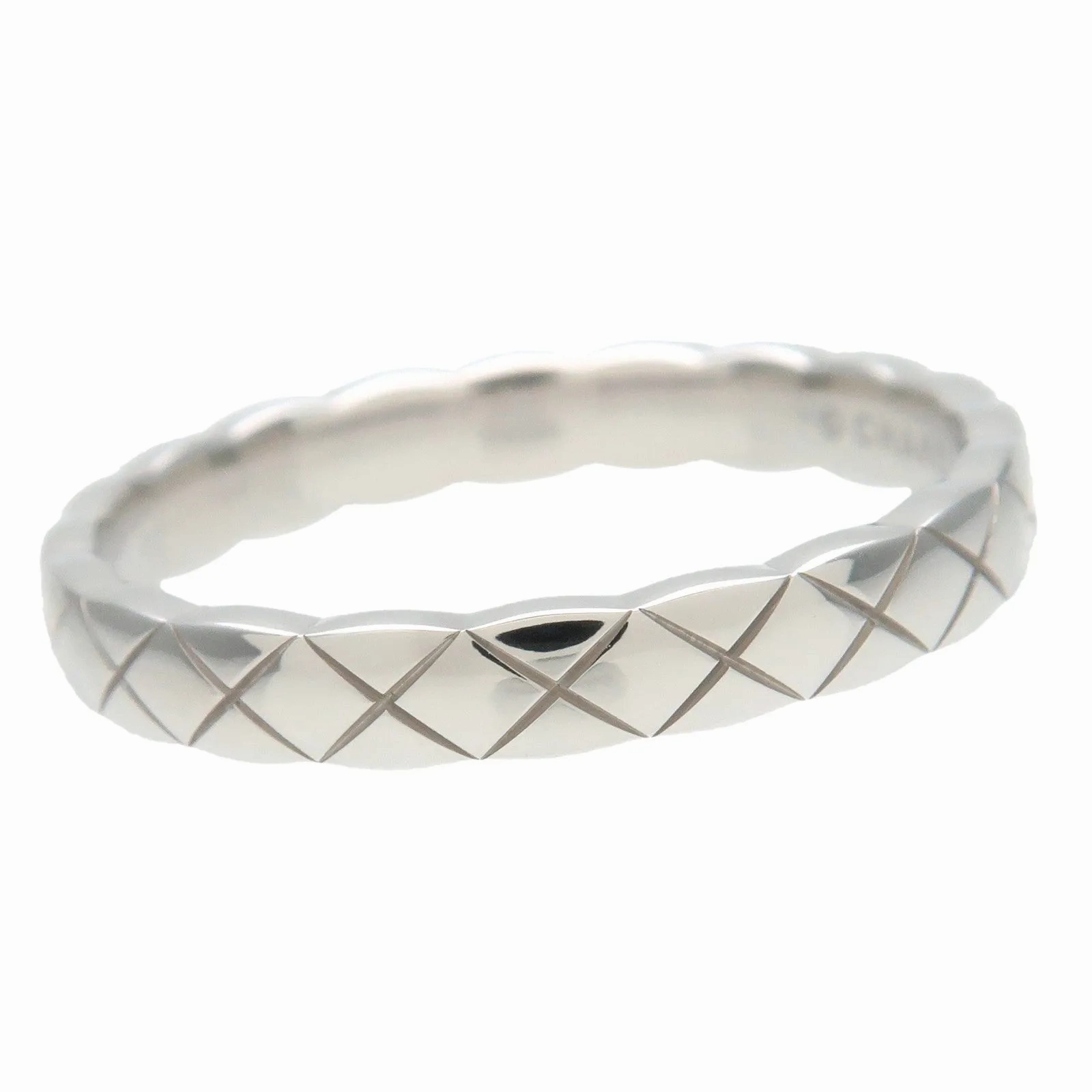 CHANEL COCO Crush Ring Mini K18WG 750WG #58 US8-8.5 J1179358 Used