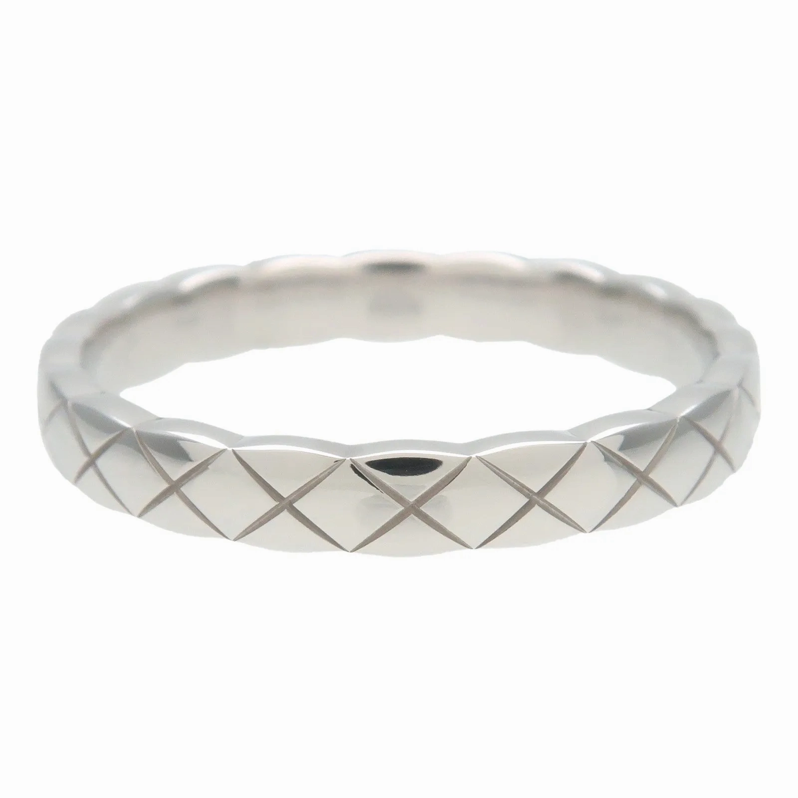 CHANEL COCO Crush Ring Mini K18WG 750WG #58 US8-8.5 J1179358 Used