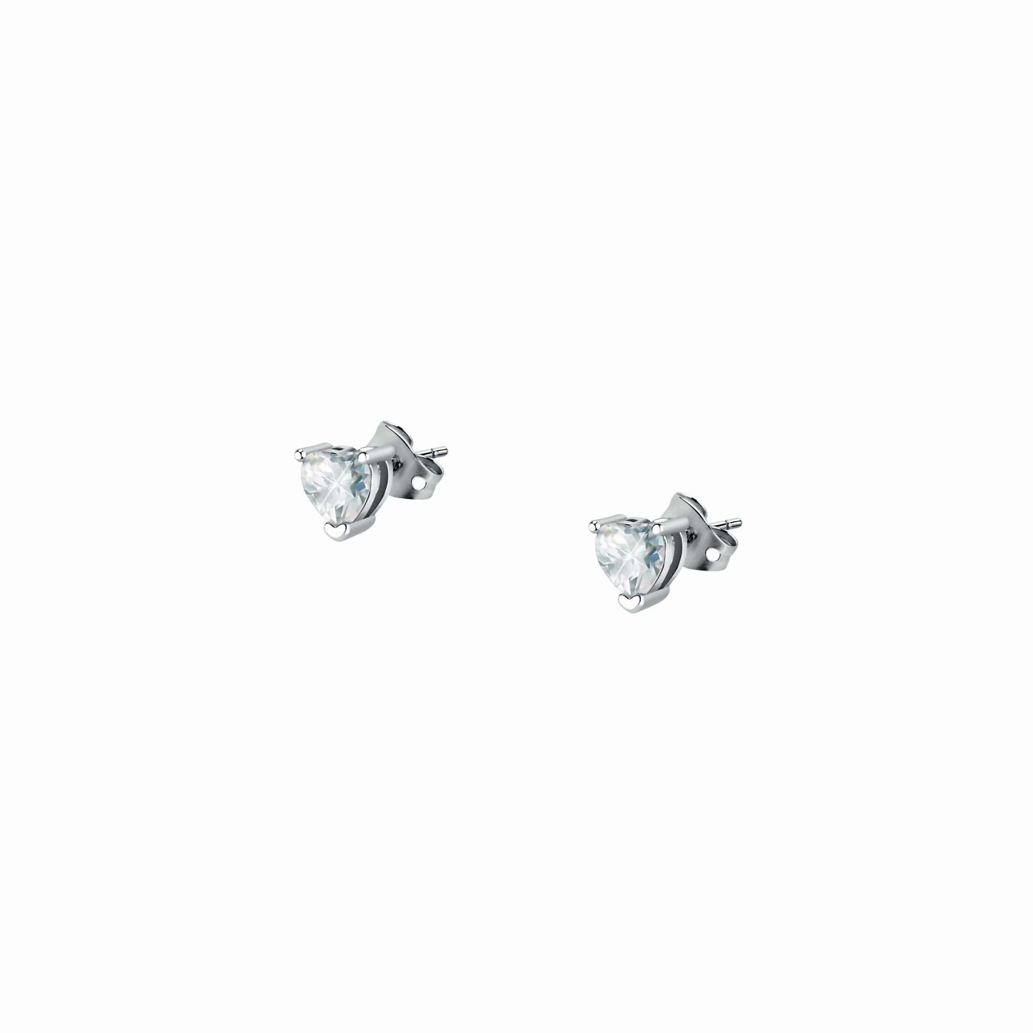 Chiara Ferragni Diamond Heart White Heart Earrings
