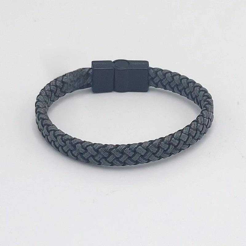 Chrysostomos Kids Bracelet Handmade, in Matte Grey Color. Magnetic clasp