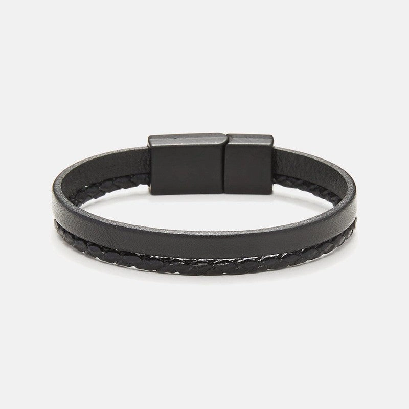 Chrysostomos Kids Handmade Lear Bracelet with Two Straps