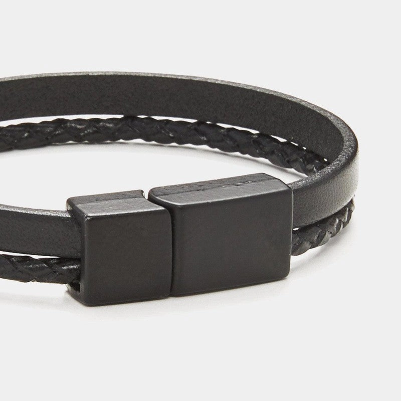 Chrysostomos Kids Handmade Lear Bracelet with Two Straps