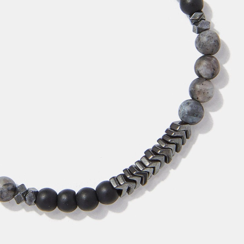 Chrysostomos Kids Handmade Natural Mineral Stones of Grey Larvikite