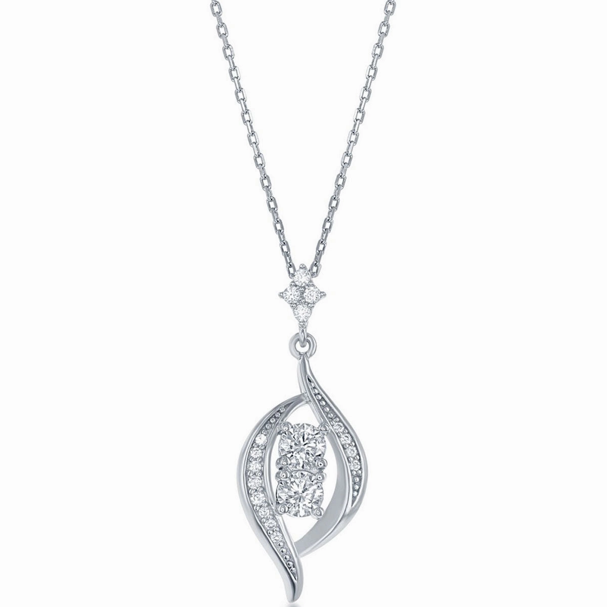 Classic Women's Pendant - Sterling Silver Marquise Us2gether Cubic Zirconia | K-7440