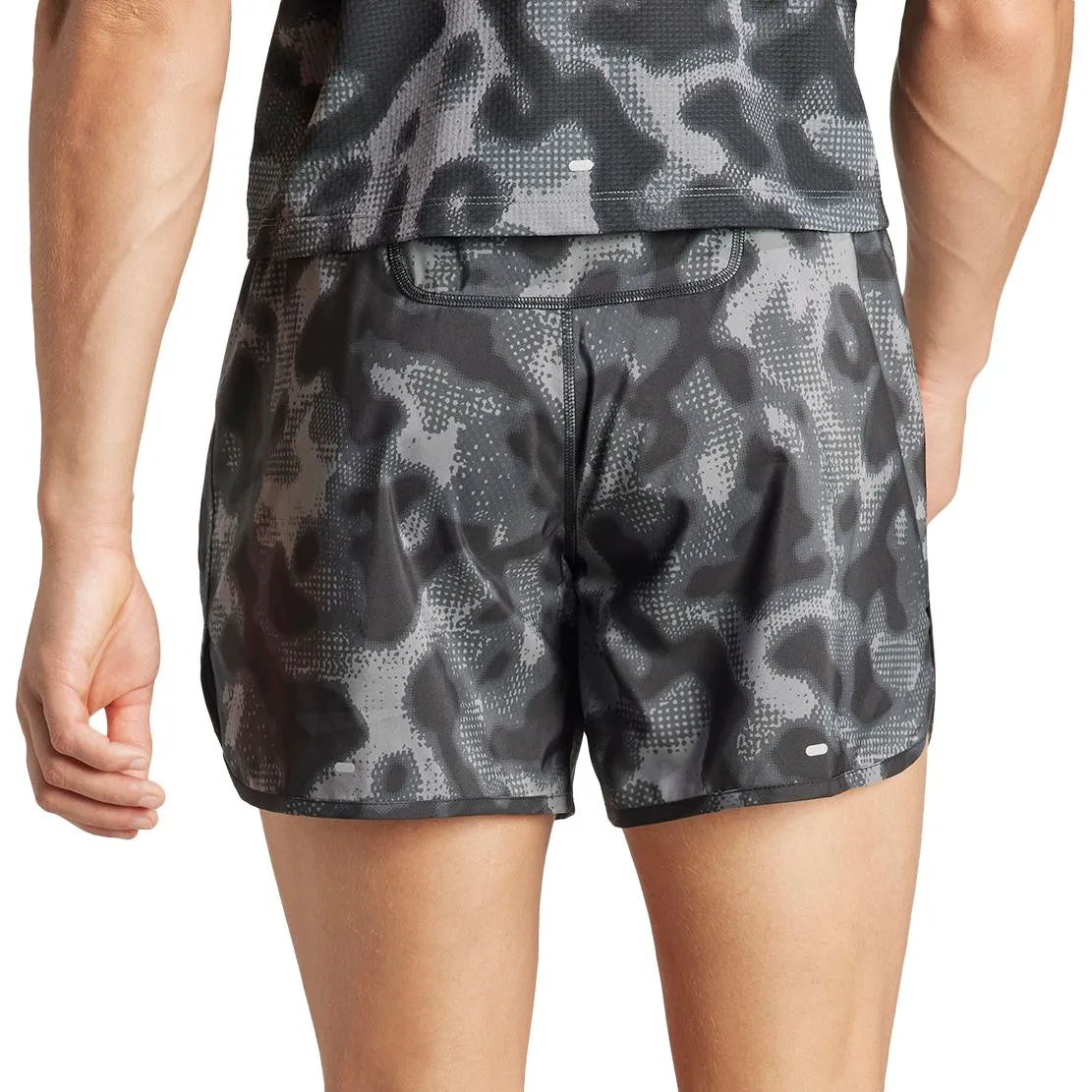 Clothing Adidas  Men adidas Own The Run 3 Stripes 5 Inch Mens Running Shorts - Grey