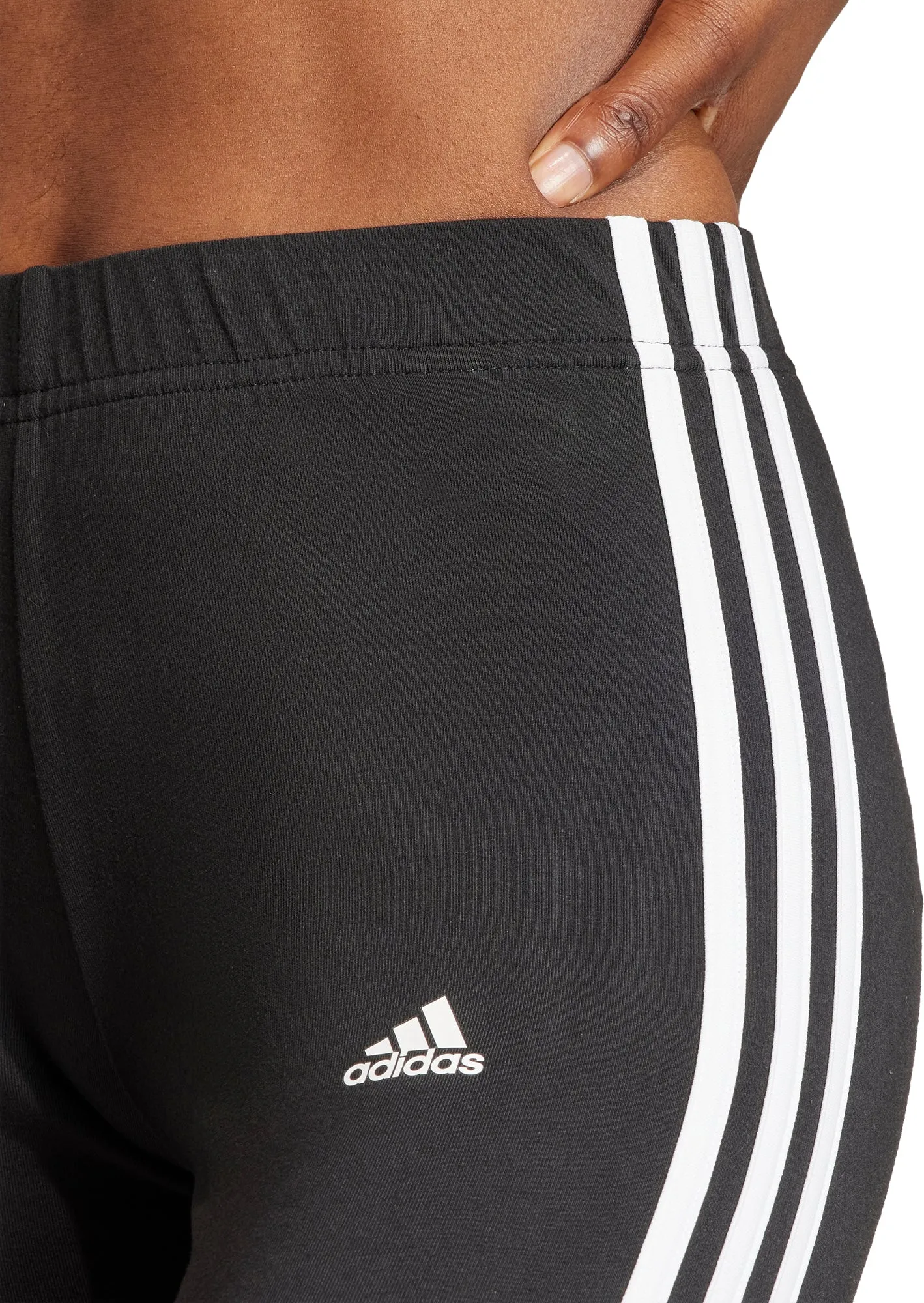Clothing Adidas  Women adidas Essentials 3 Stripes Womens Short Running Tights - Black