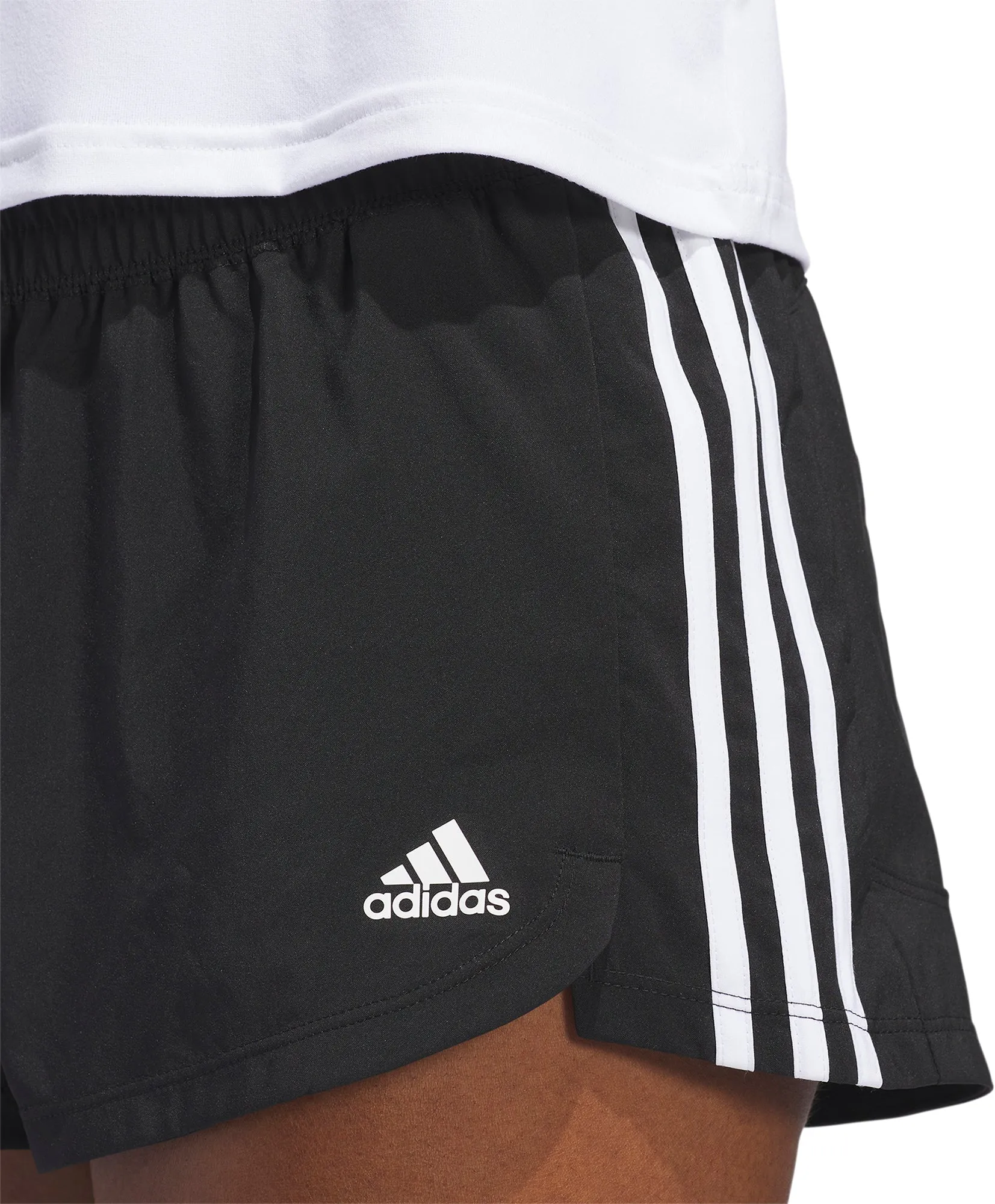 Clothing Adidas  Women adidas Pacer 3 Stripes Woven Womens Training Shorts - Black