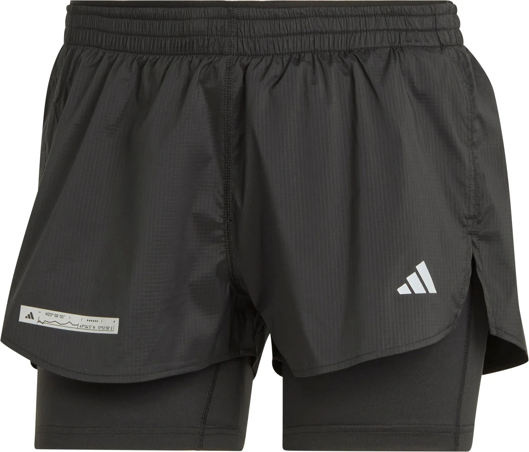 Clothing Adidas  Women adidas Ultimate 2 In 1 Womens Running Shorts - Black